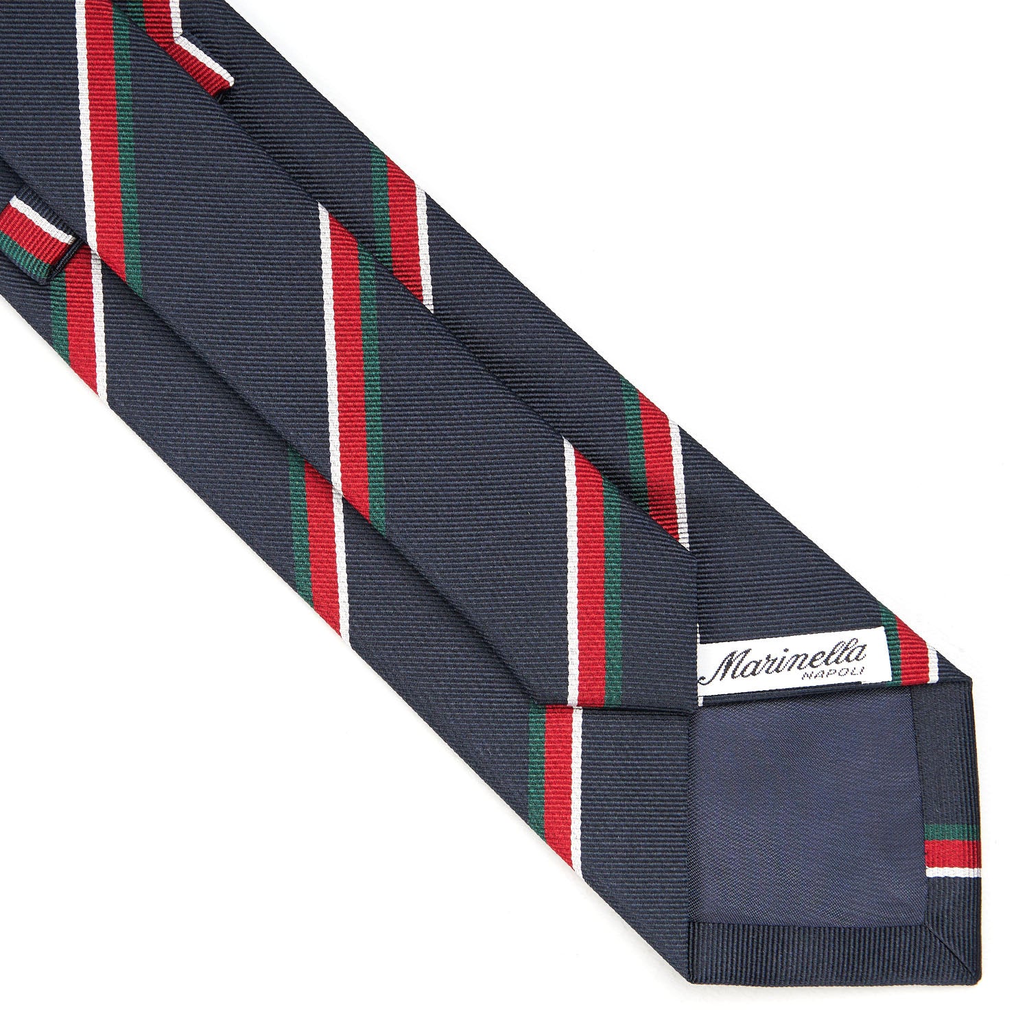 DARK BLUE REGIMENTAL SILK TIE - Image 4