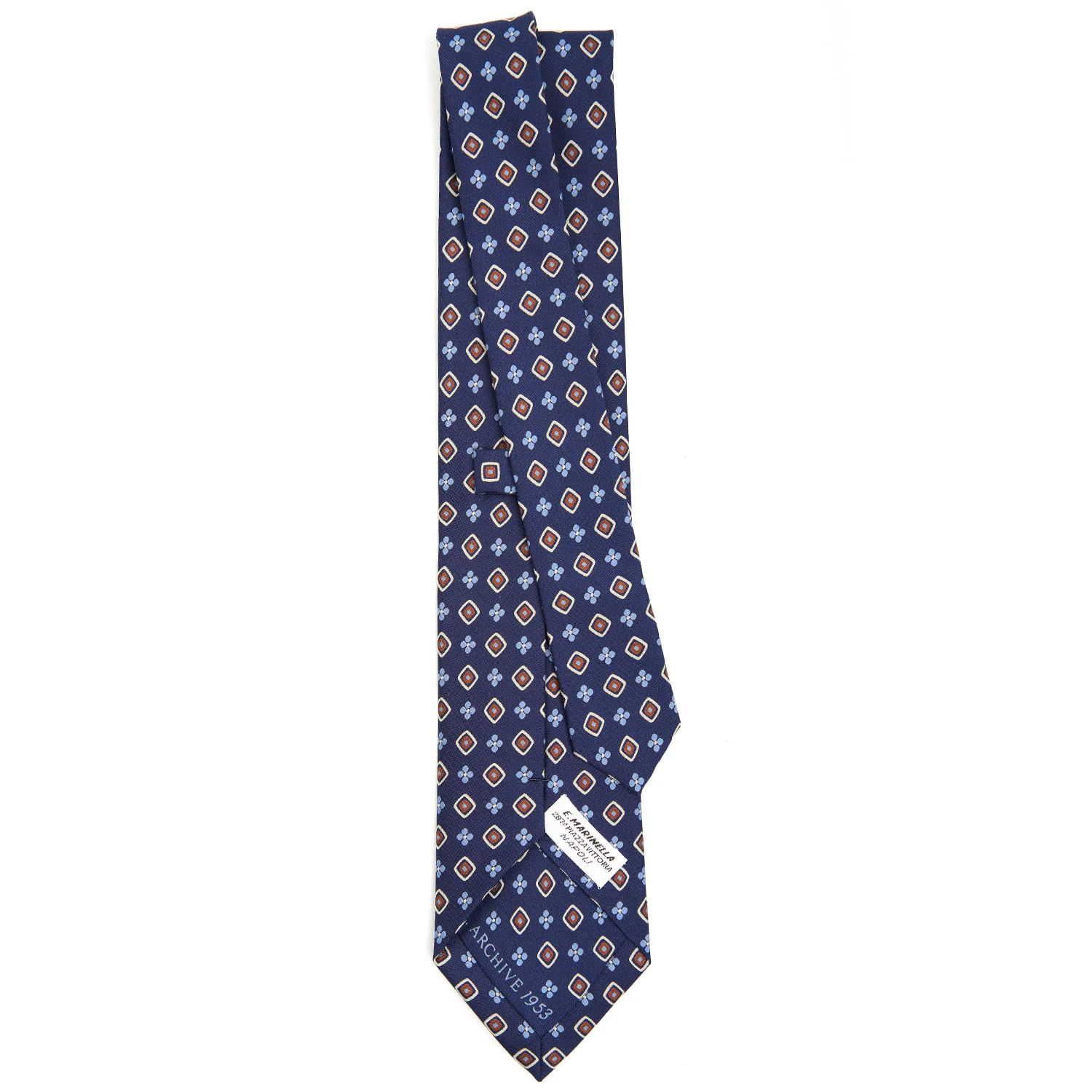DARK BLUE SILK TIE - Image 3