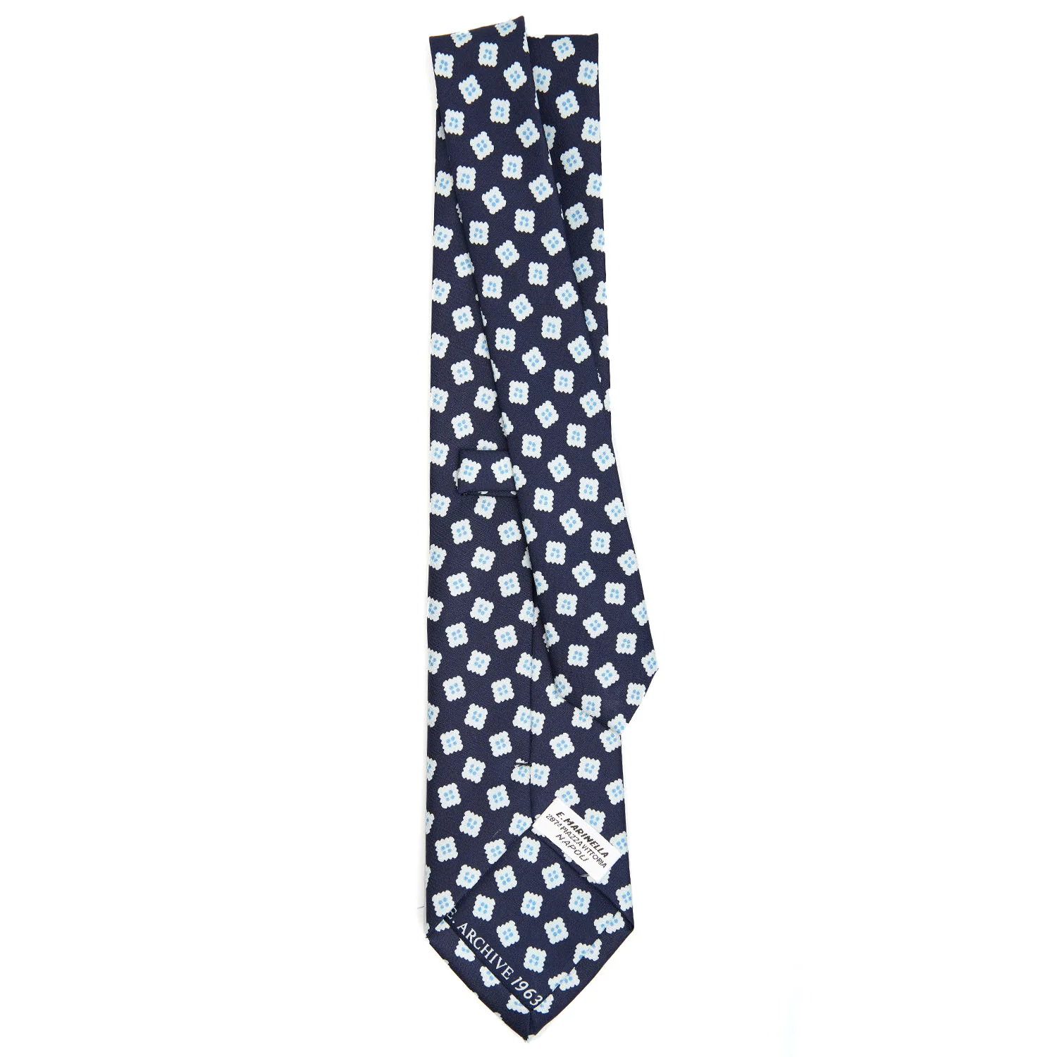 DARK BLUE SILK TIE - Image 3