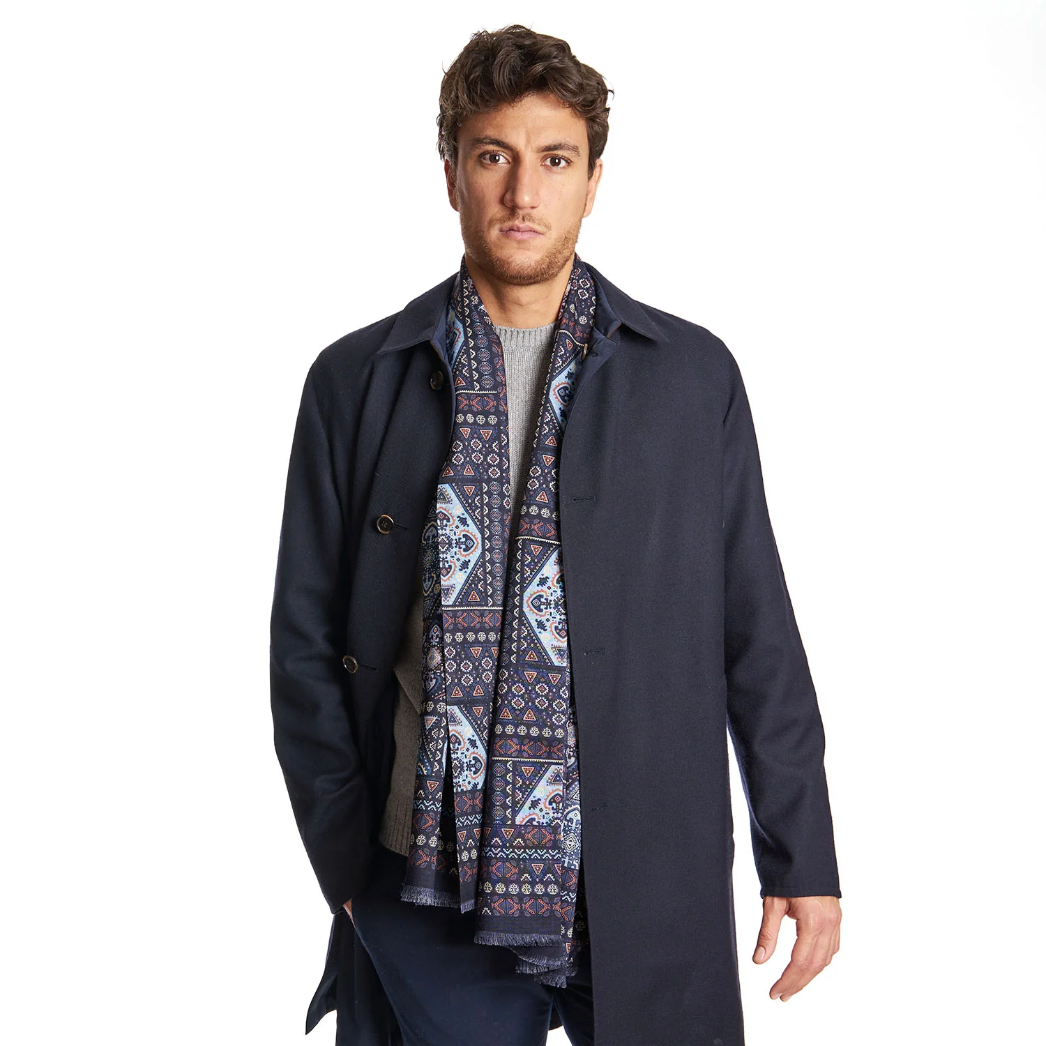 DARK BLUE TUBOLAR SCARF - Image 2