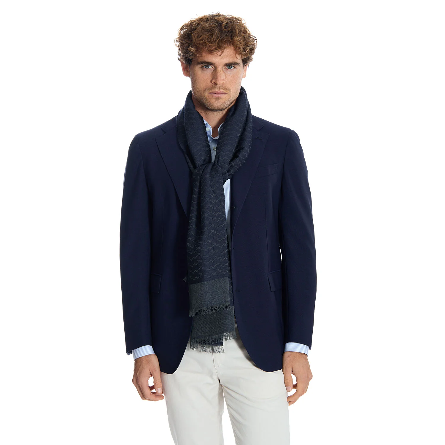 DARK BLUE VESUVIUS SCARF - Image 2