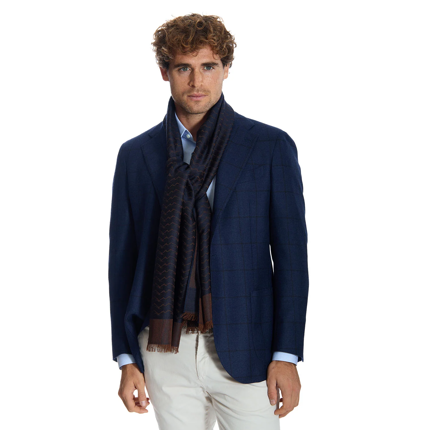 DARK BLUE VESUVIUS SCARF - Image 2