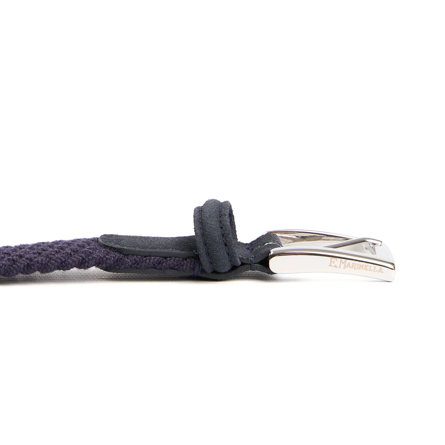 DARK BLUE WOVEN BELT IN WOOL - Image 4