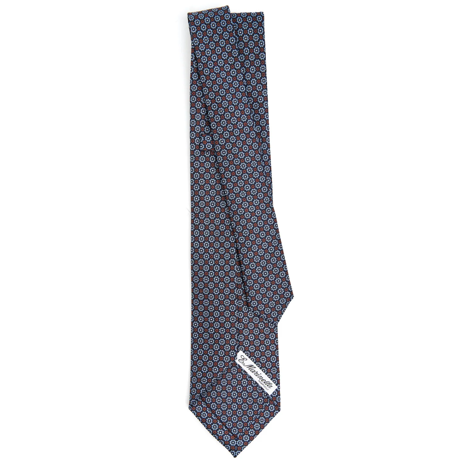 DARK BLUE7 FOLD SARTORIAL SILK TIE - Image 3
