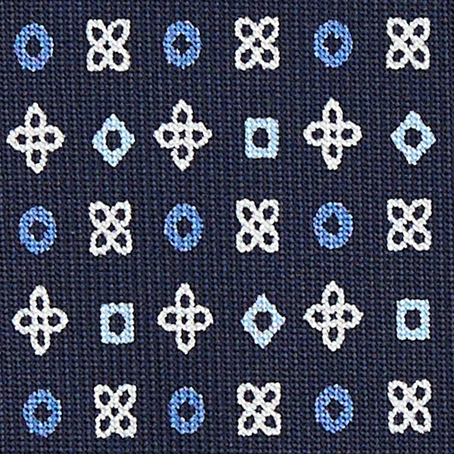 DARK BLUE7 FOLD SARTORIAL SILK TIE - Image 4