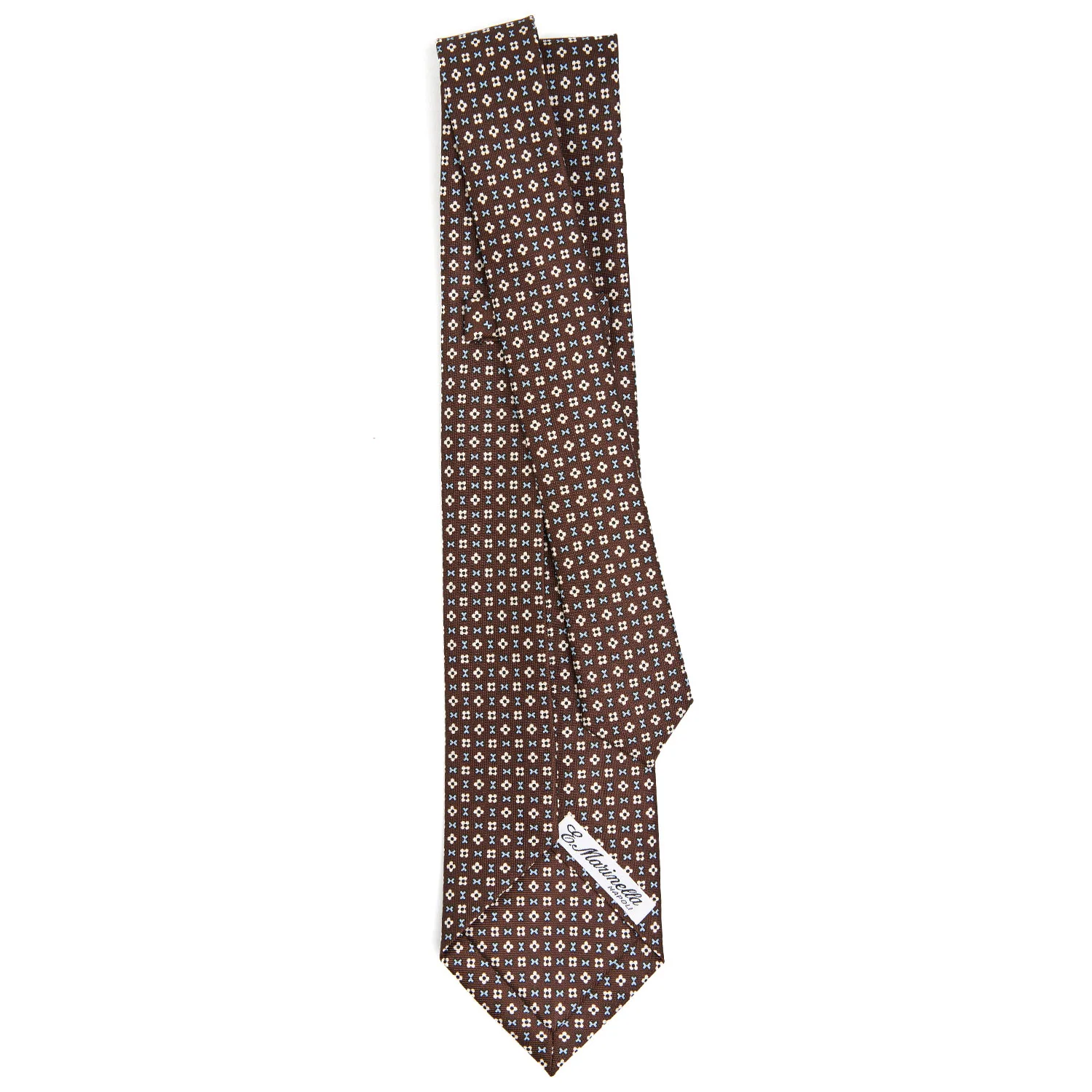 DARK BROWN 7 FOLD SARTORIAL SILK TIE - Image 3
