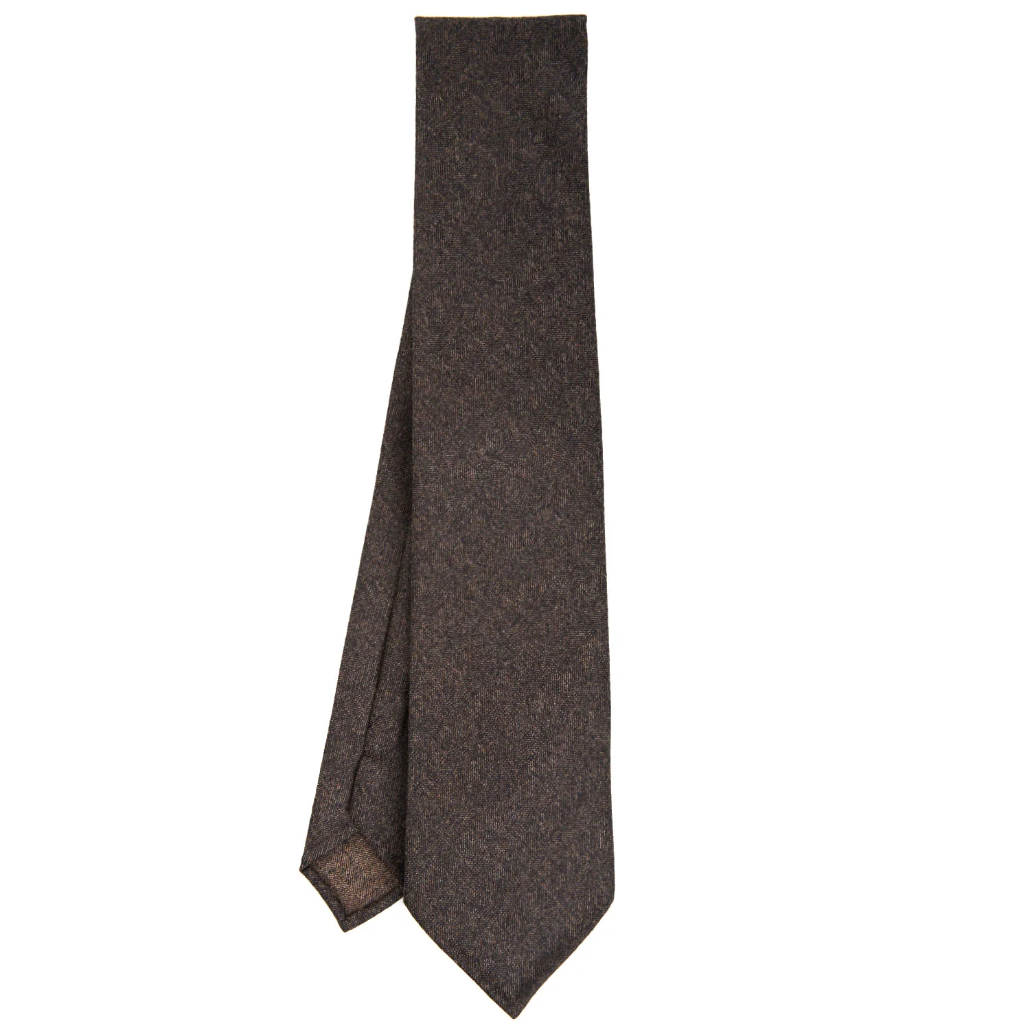 DARK BROWN CLASSIC UNLINED WOOL TIE - Image 2