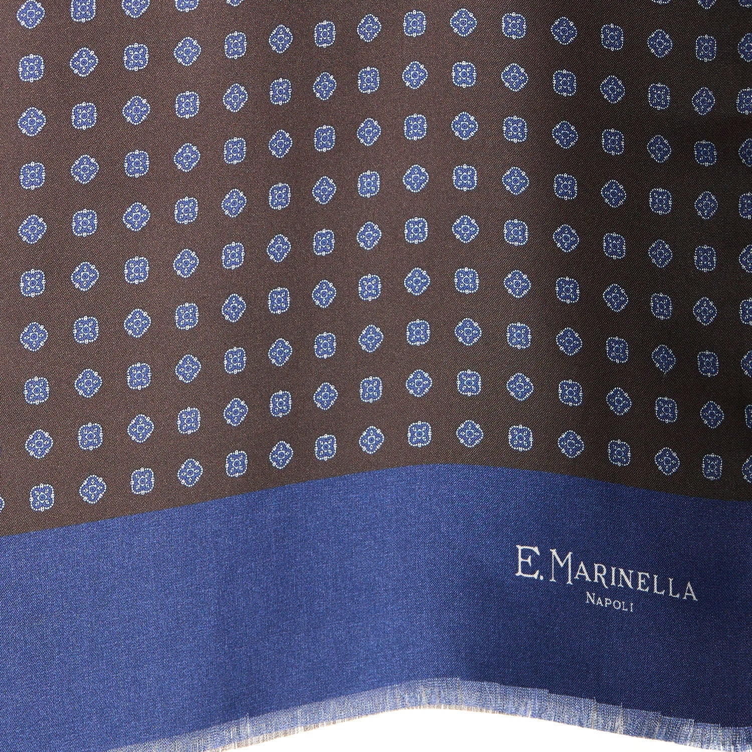 DARK BROWN DOUBLE SILK SCARF - Image 3
