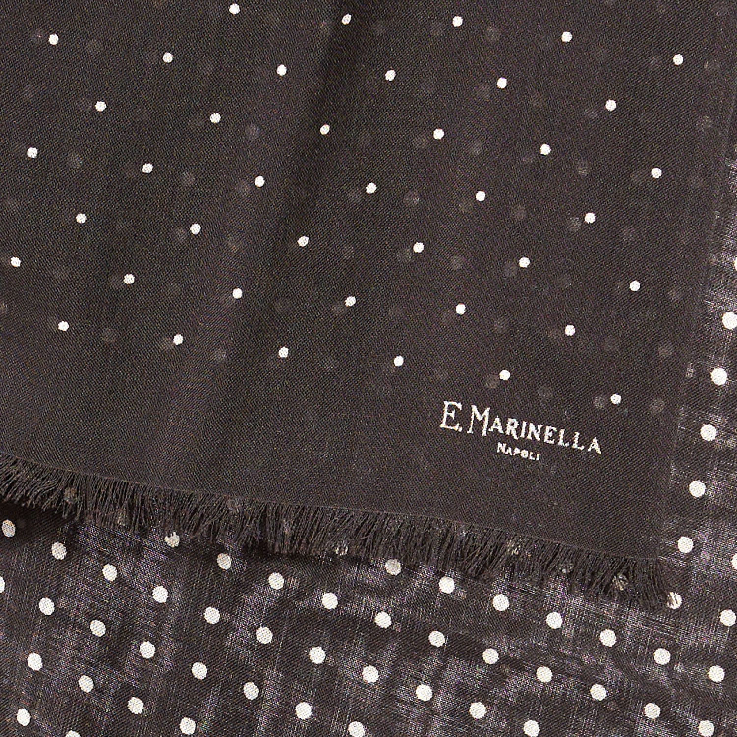 DARK BROWN WOOL AND SILK SCARF - Image 3