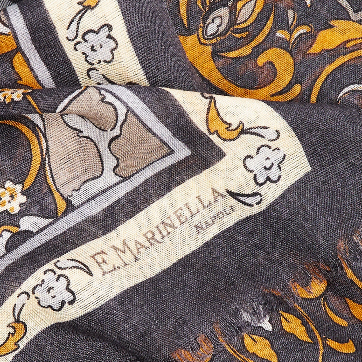 DARK GRAY WOOL STOLE - Image 5