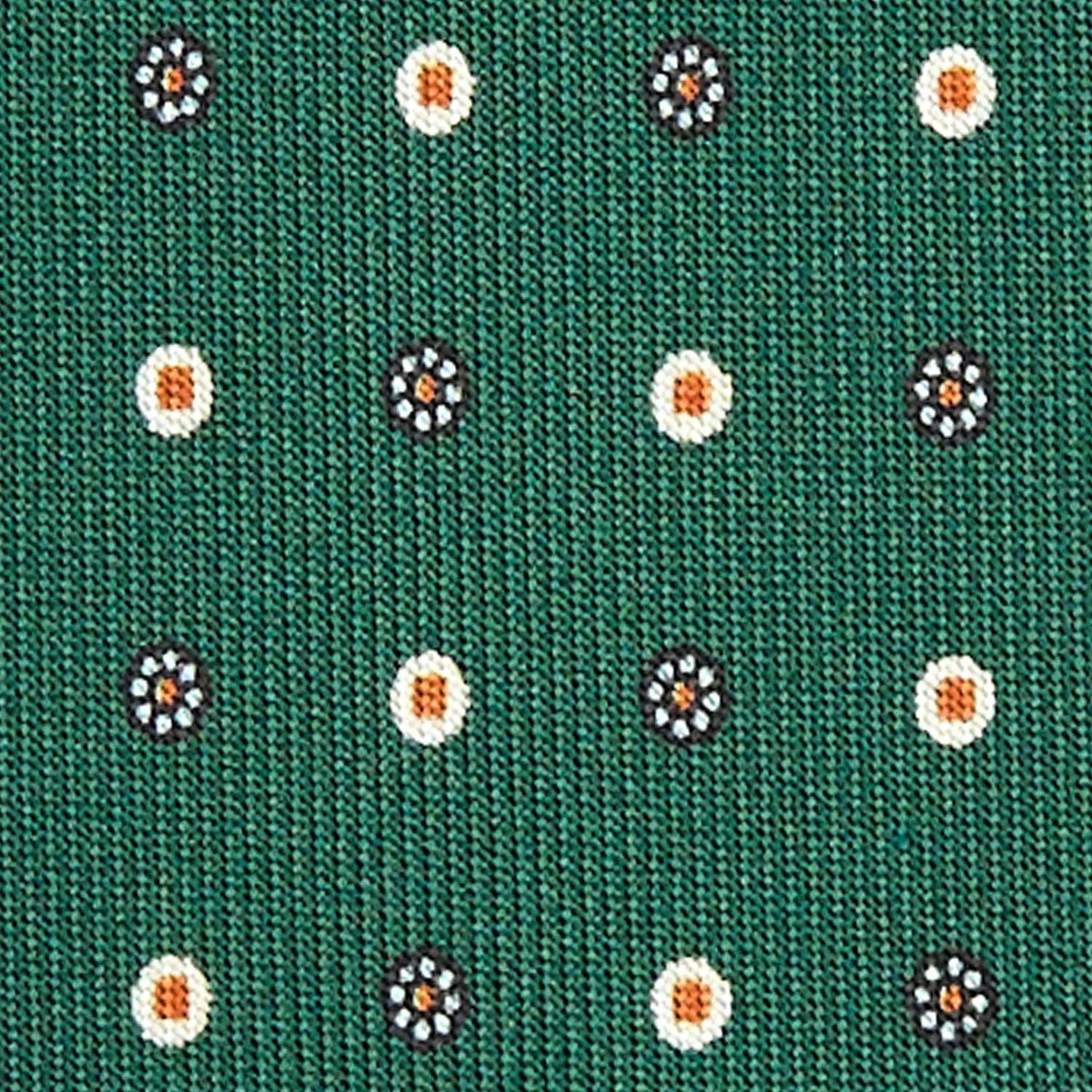 DARK GREEN 7 FOLD SARTORIAL SILK TIE - Image 4