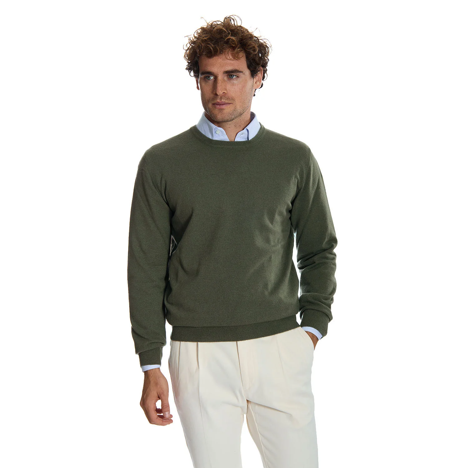 DARK GREEN CREWNECK SWEATER - Image 8