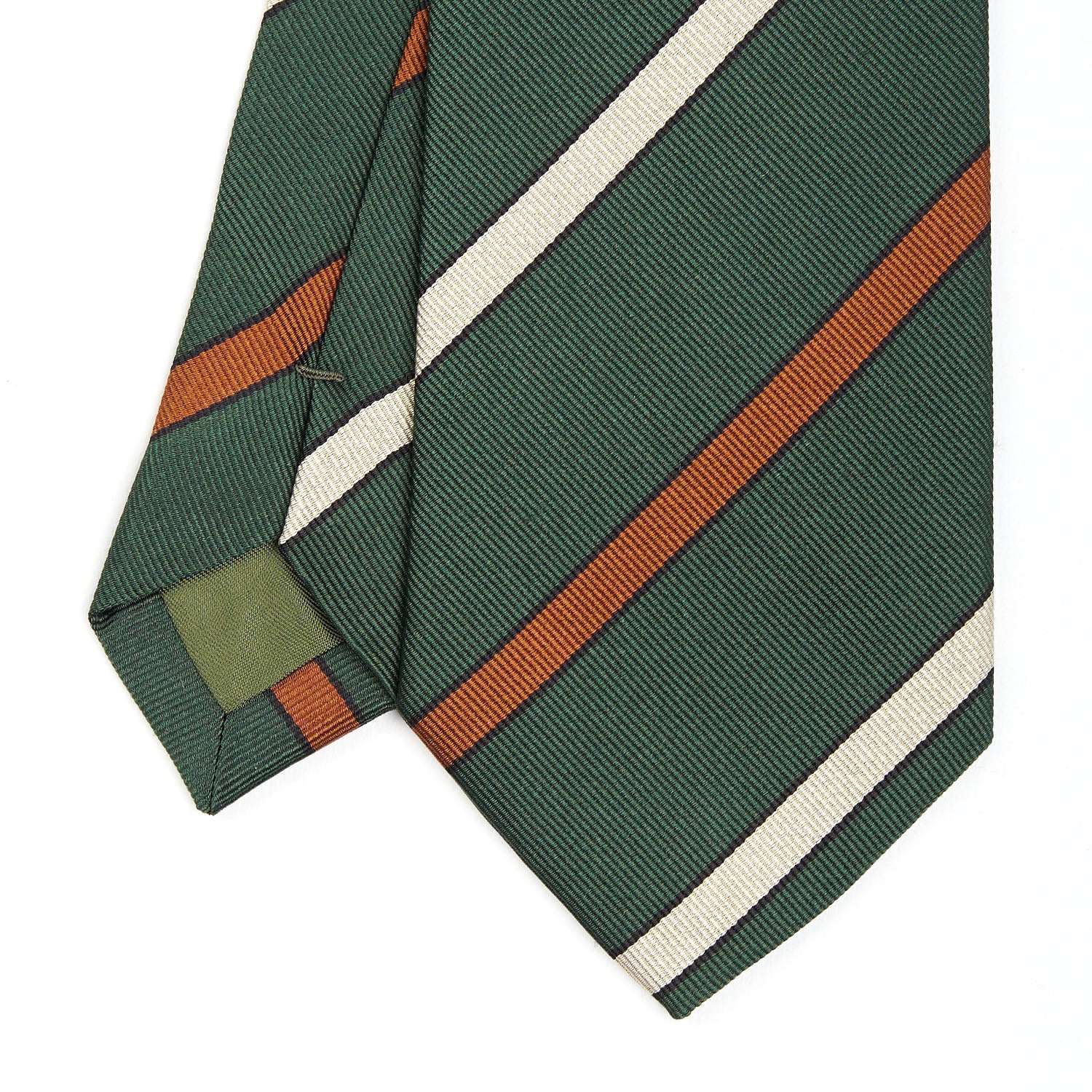 DARK GREEN REGIMENTAL SILK TIE