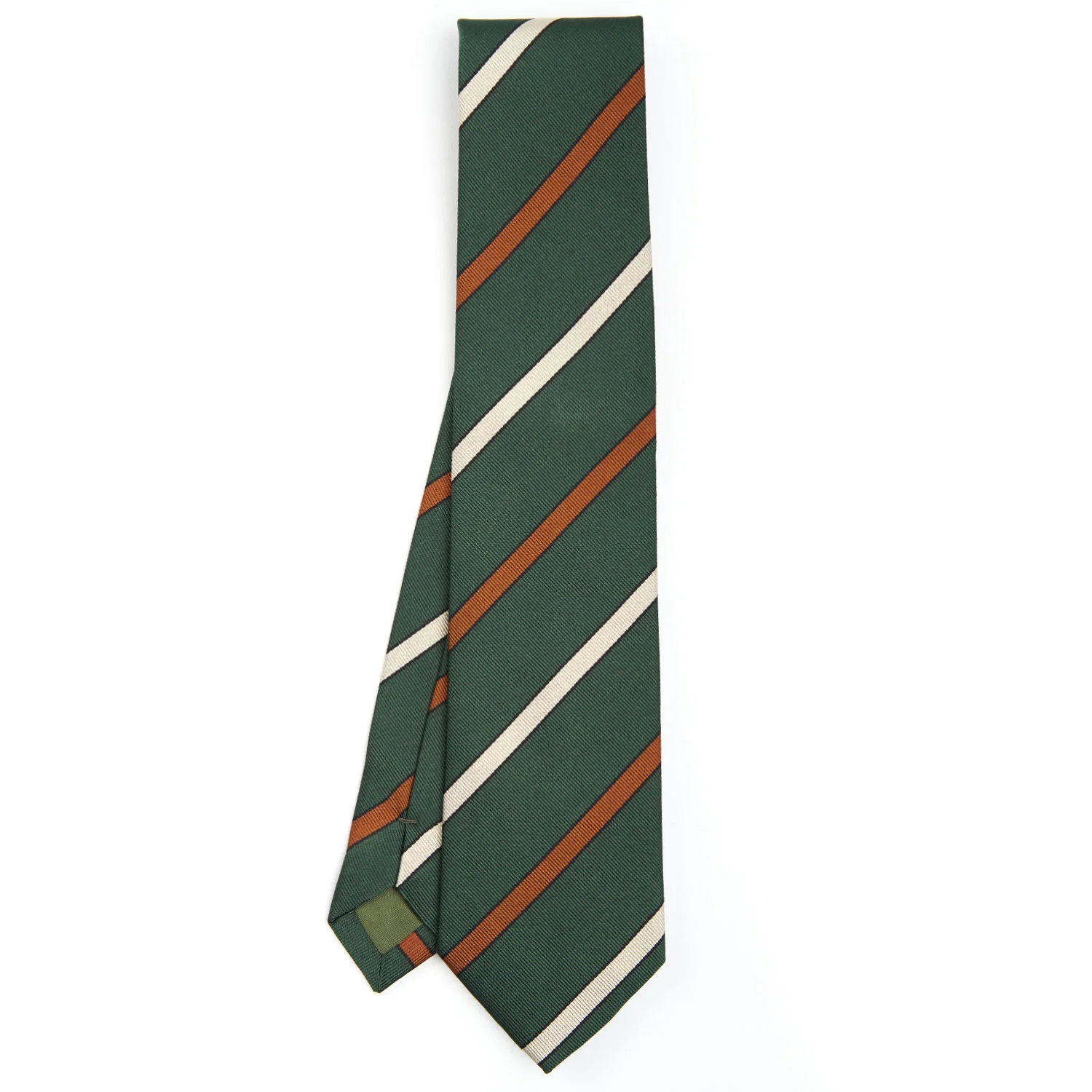 DARK GREEN REGIMENTAL SILK TIE - Image 2