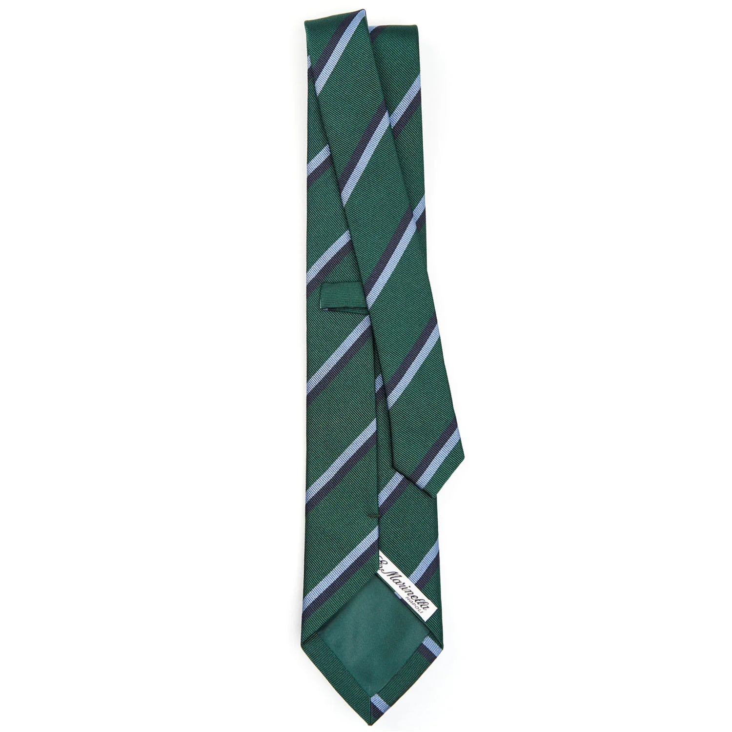 DARK GREEN REGIMENTAL SILK TIE - Image 3