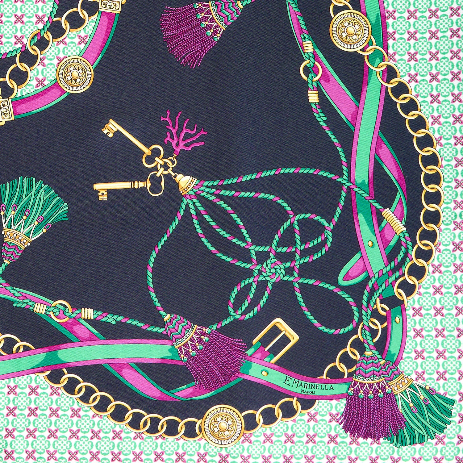 DARK GREEN SILK SCARF 65 - Image 2