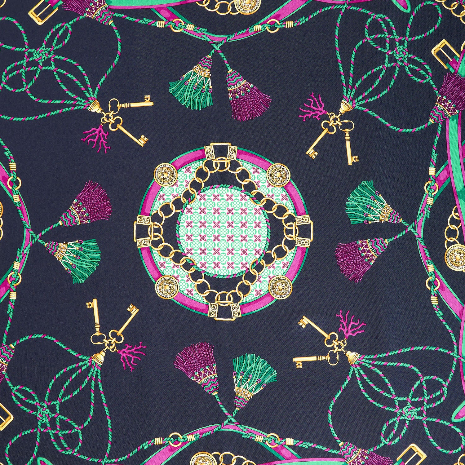 DARK GREEN SILK SCARF 65 - Image 3