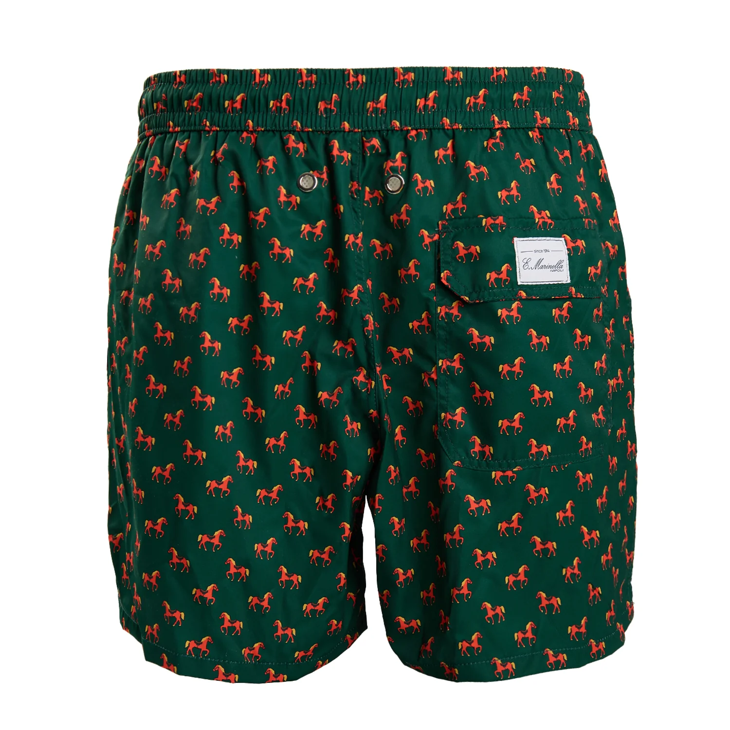 DARK GREEN SWIM SHORTS "CAVALLUCCIO ROSSO" - Image 2