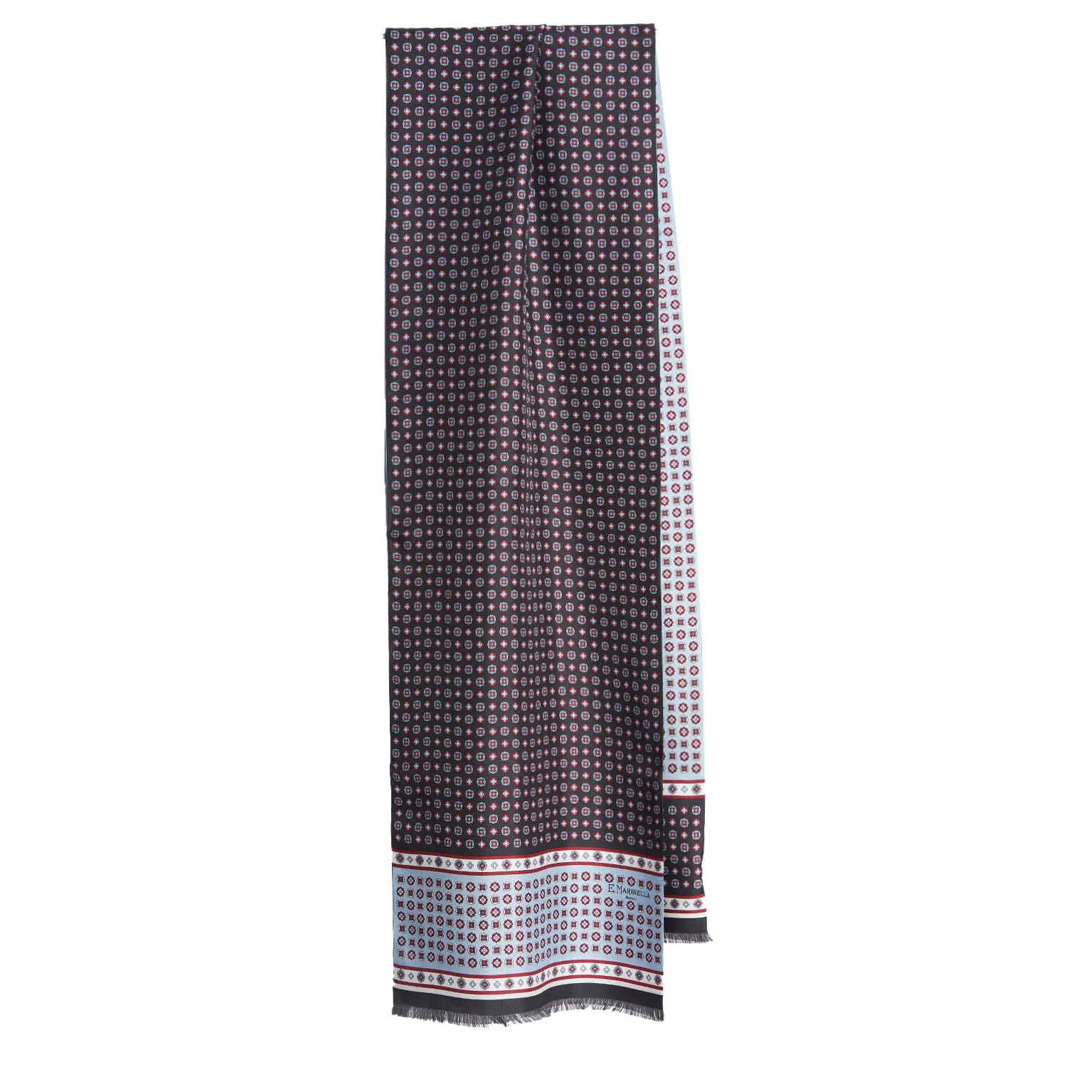 DARK GREY DOUBLE SILK SCARF
