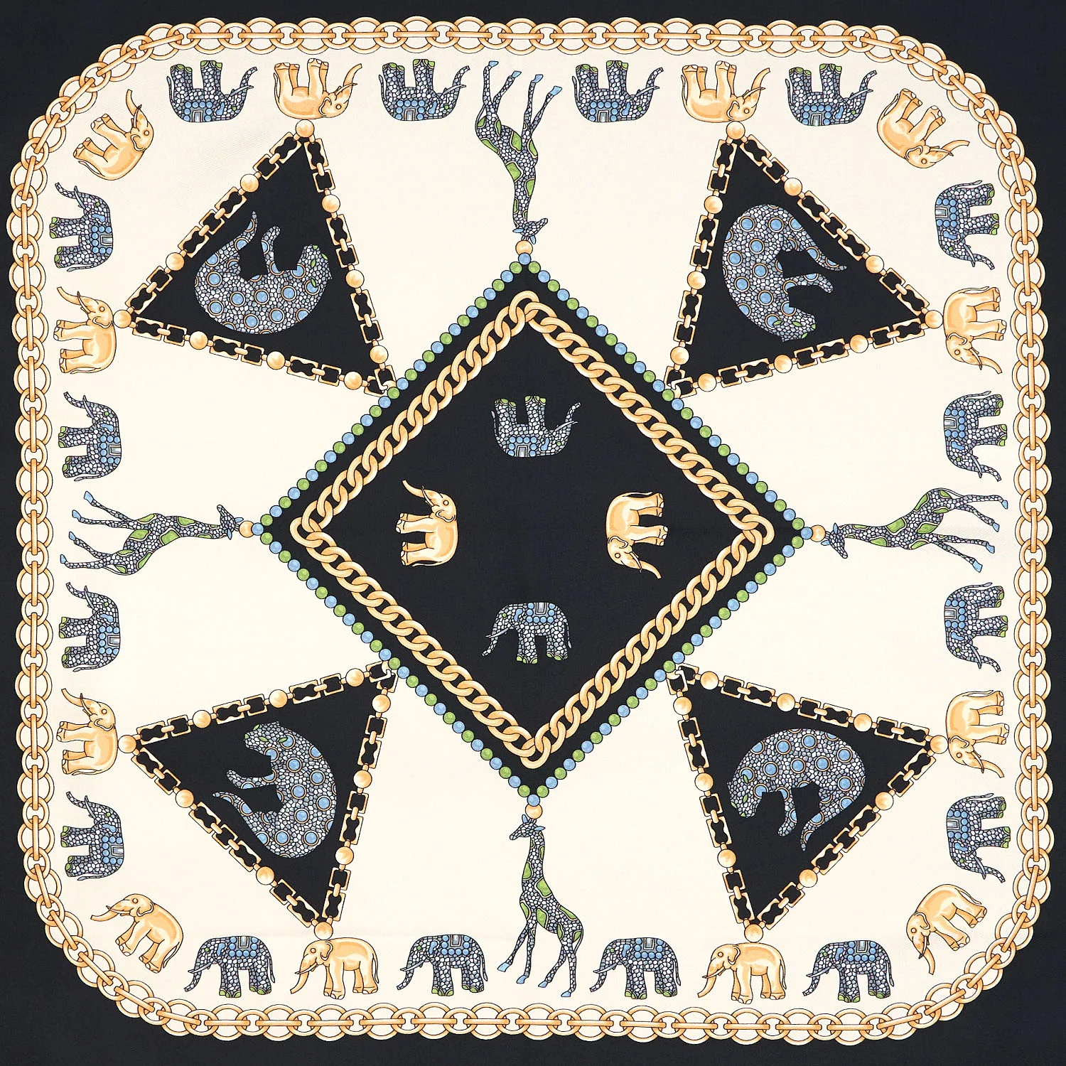 BLACK SILK SCARF 90 - Image 2