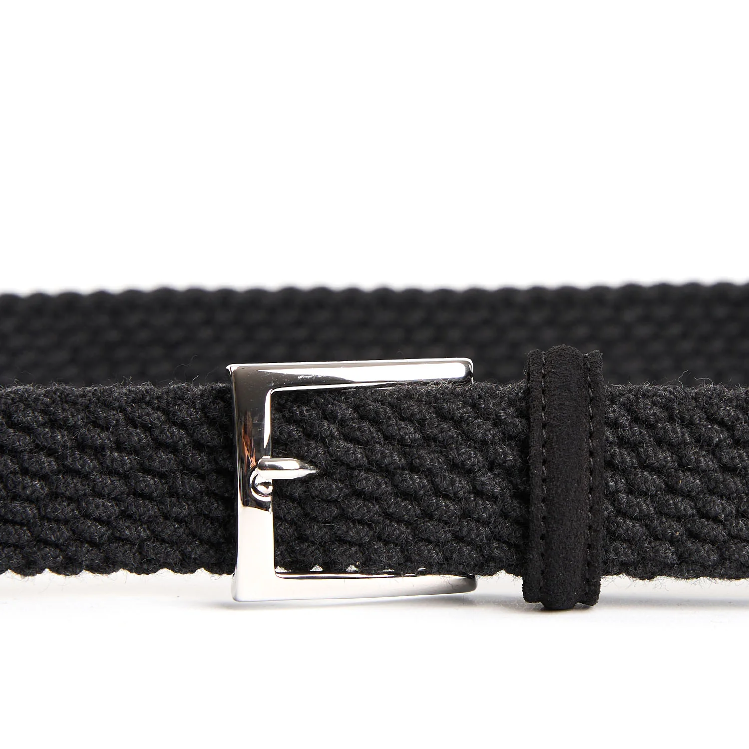 DARK GREY WOVEN BELT IN WOOL - Image 3