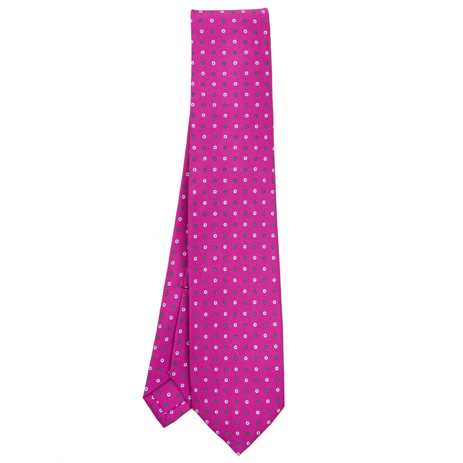 FUCHSIA 9 FOLD SARTORIAL SILK TIE - Image 2