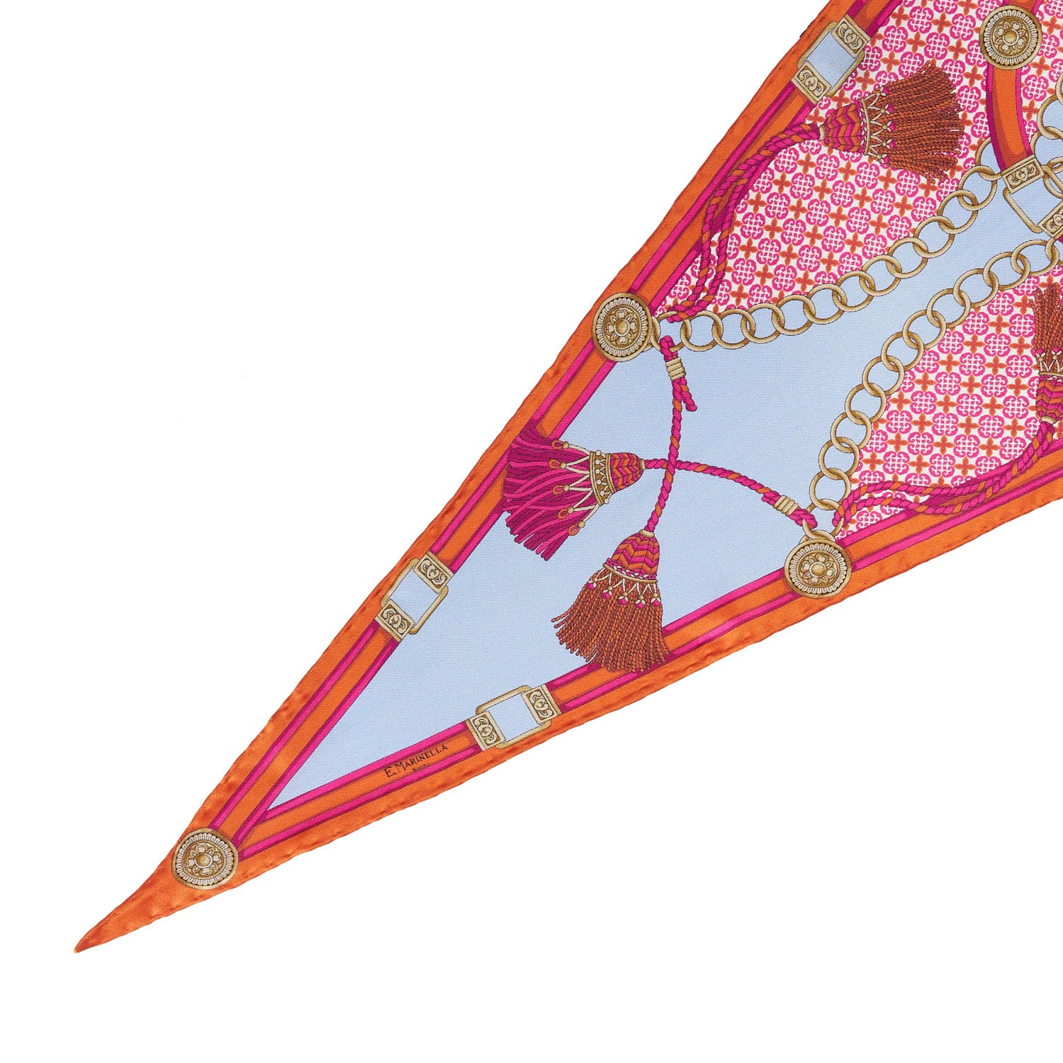 FUCHSIA SILK DIAMOND SHAPE SCARF - Image 2