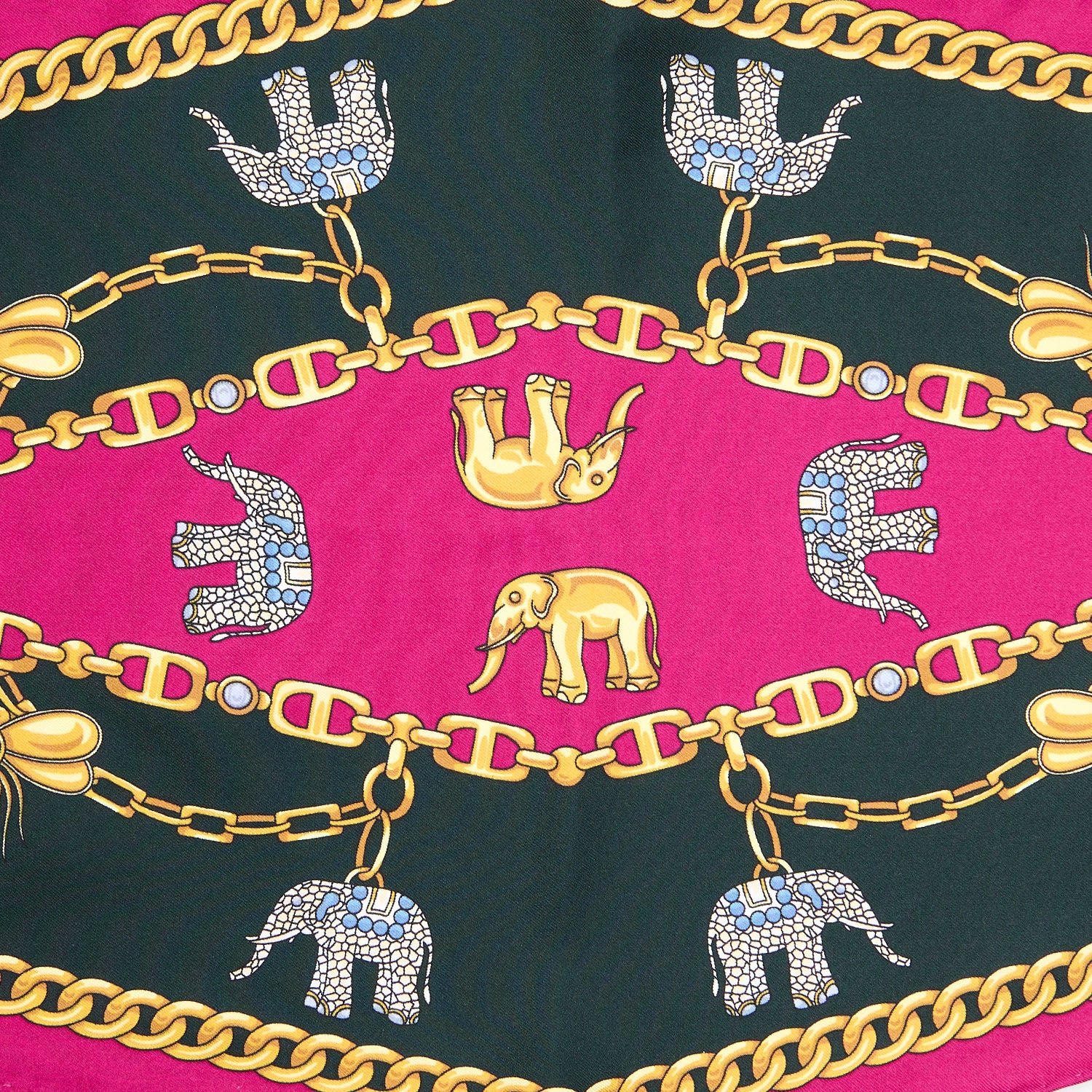 FUCHSIA SILK DIAMOND SHAPE SCARF - Image 4