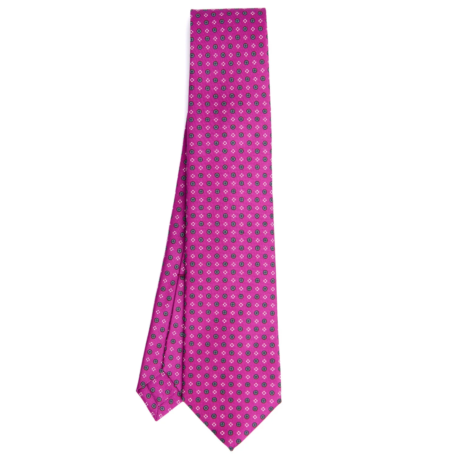 FUCSIA 5 FOLD SARTORIAL SILK TIE - Image 2