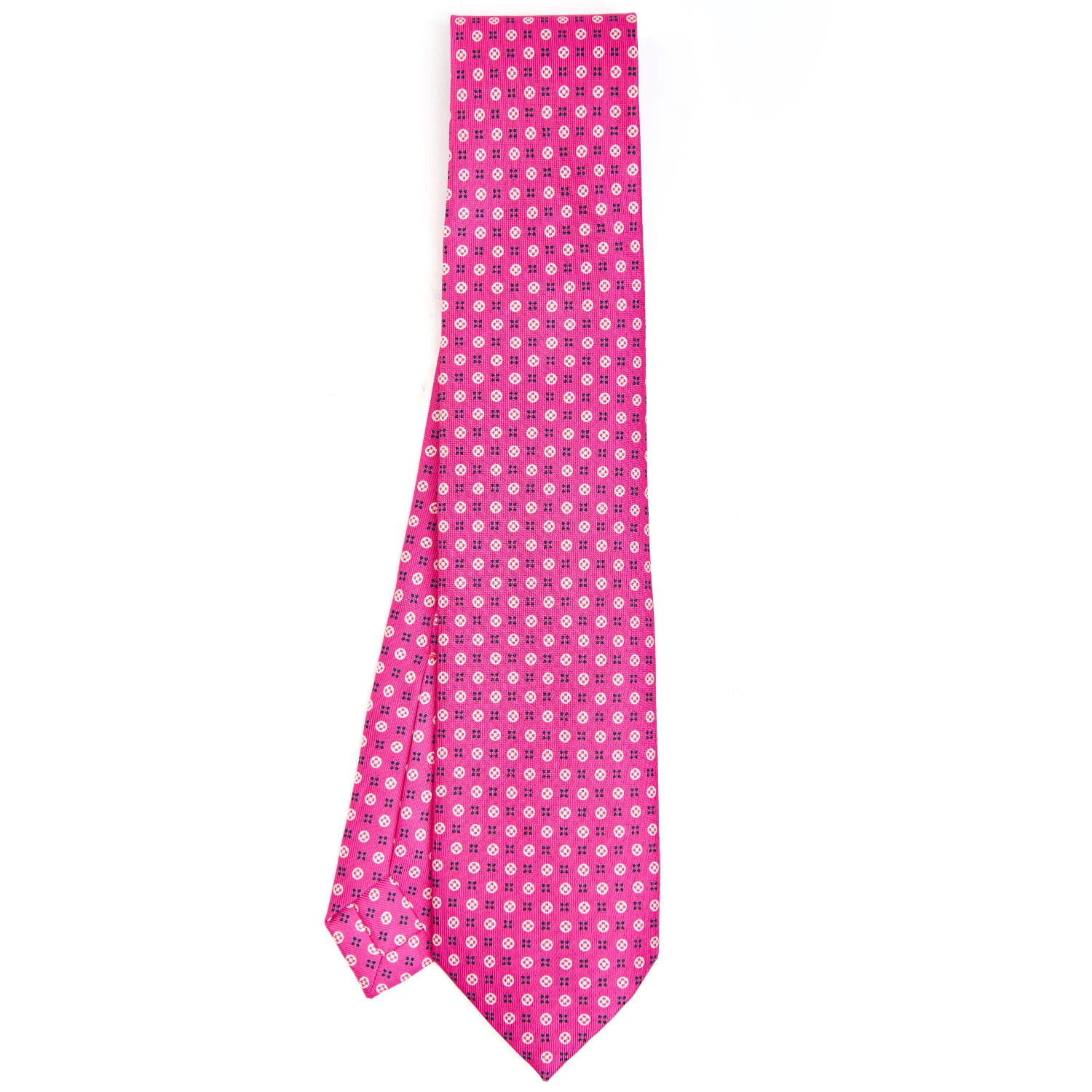 FUCSIA 7 FOLD SARTORIAL SILK TIE - Image 2
