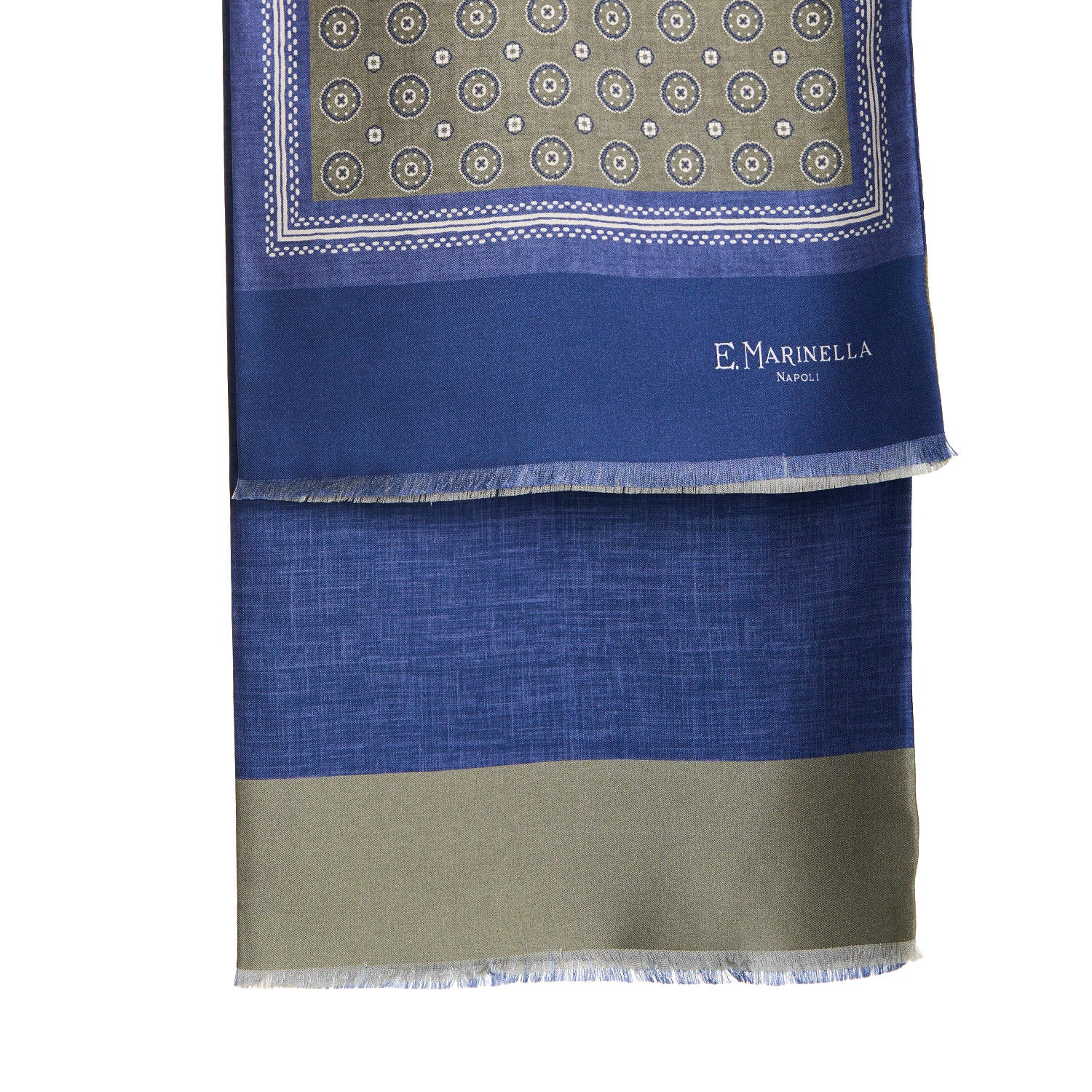 GREEN DOUBLE SILK SCARF - Image 2
