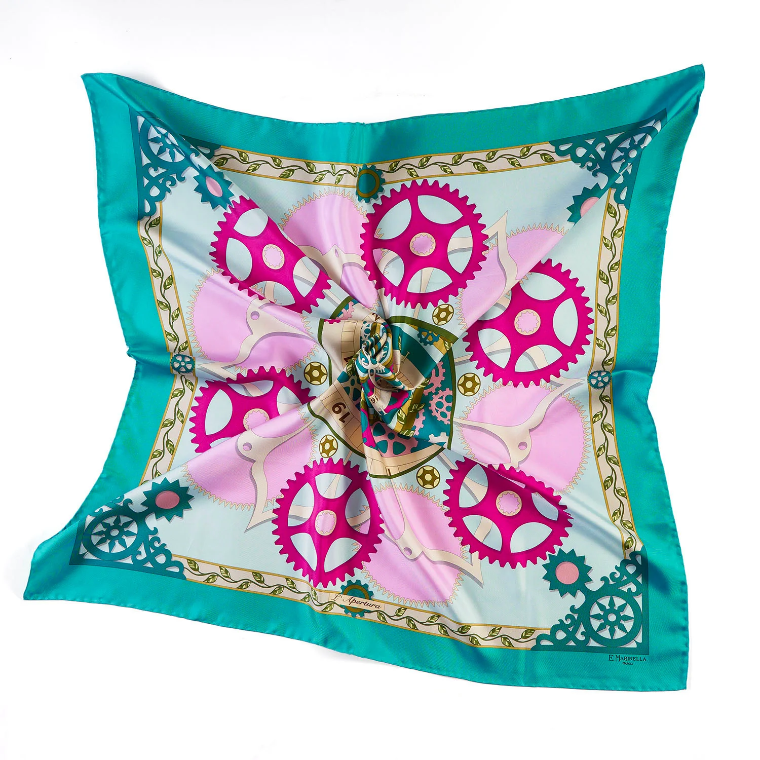 GREEN SILK SCARF 90 - Image 4
