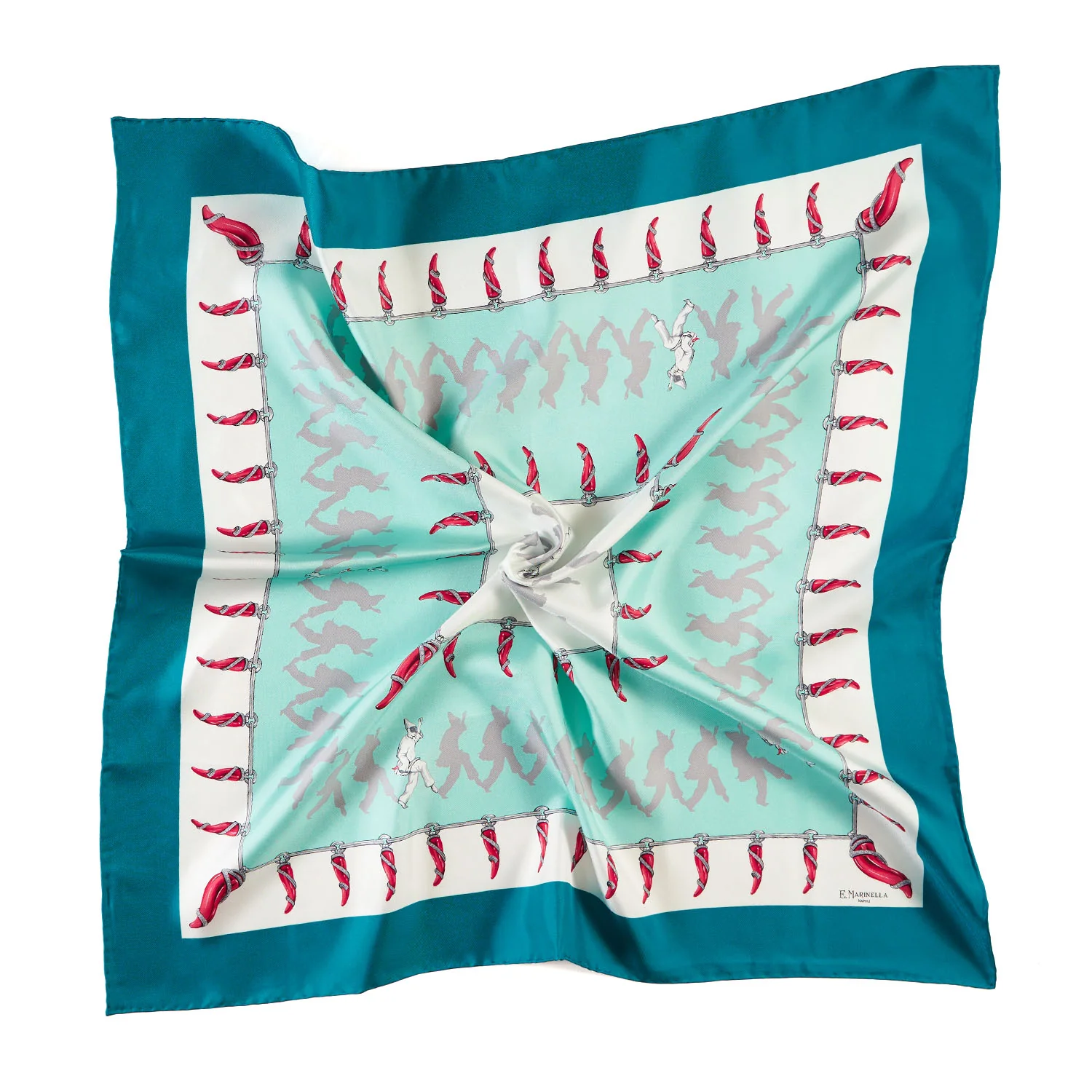 GREEN SILK SCARF 90 - Image 2