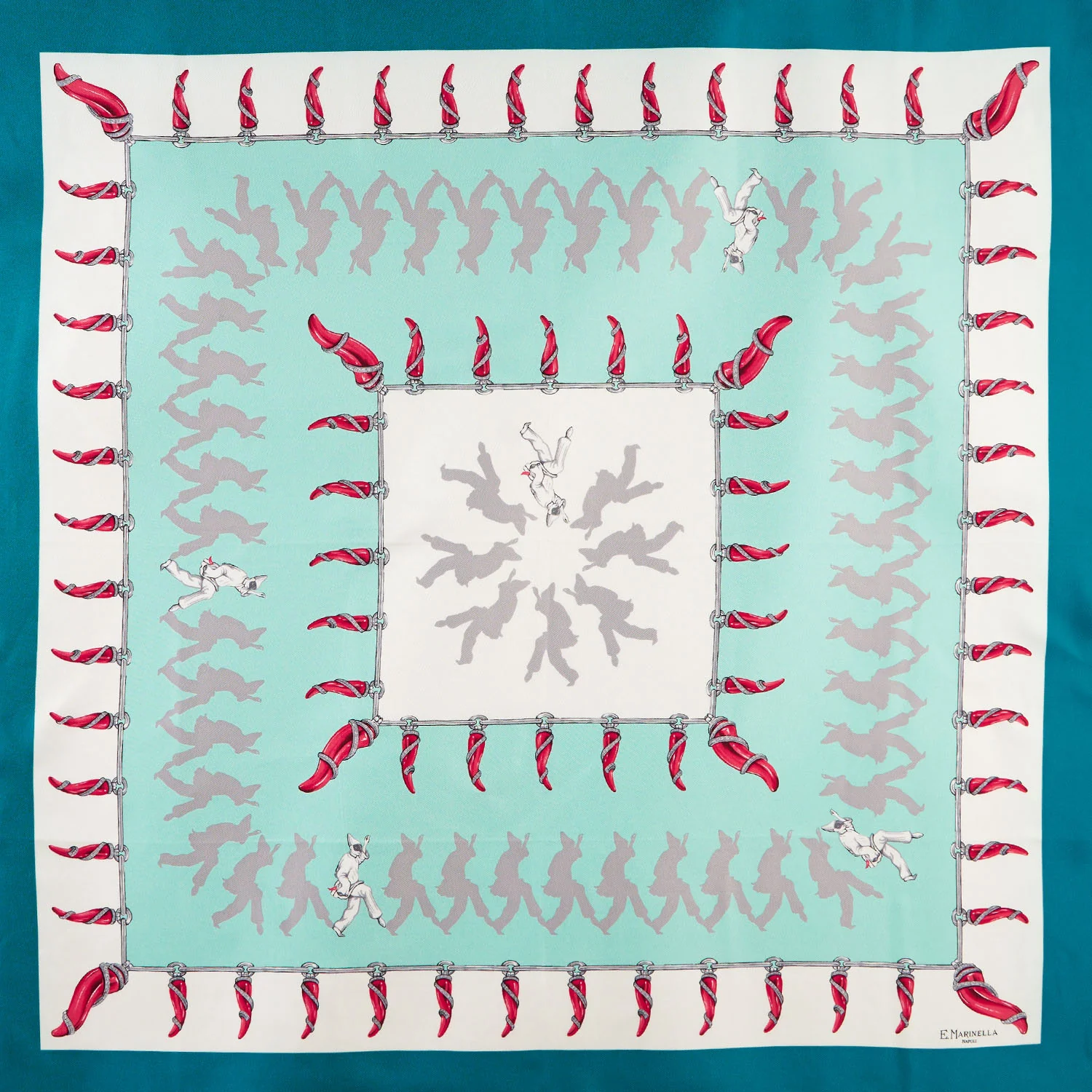 GREEN SILK SCARF 90 - Image 4
