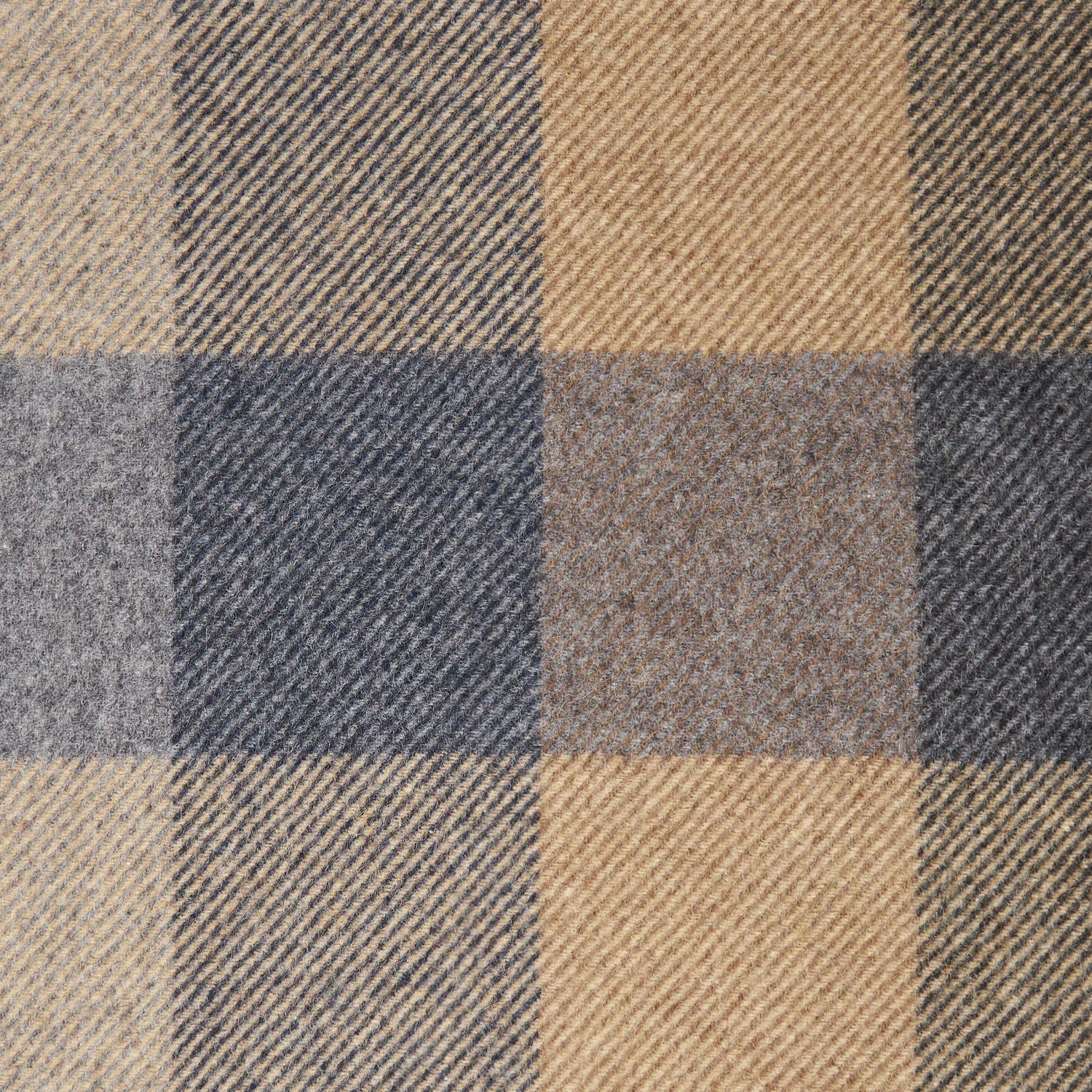 GREY AND BEIGE CASHMERE PLAID SCARF - Image 5