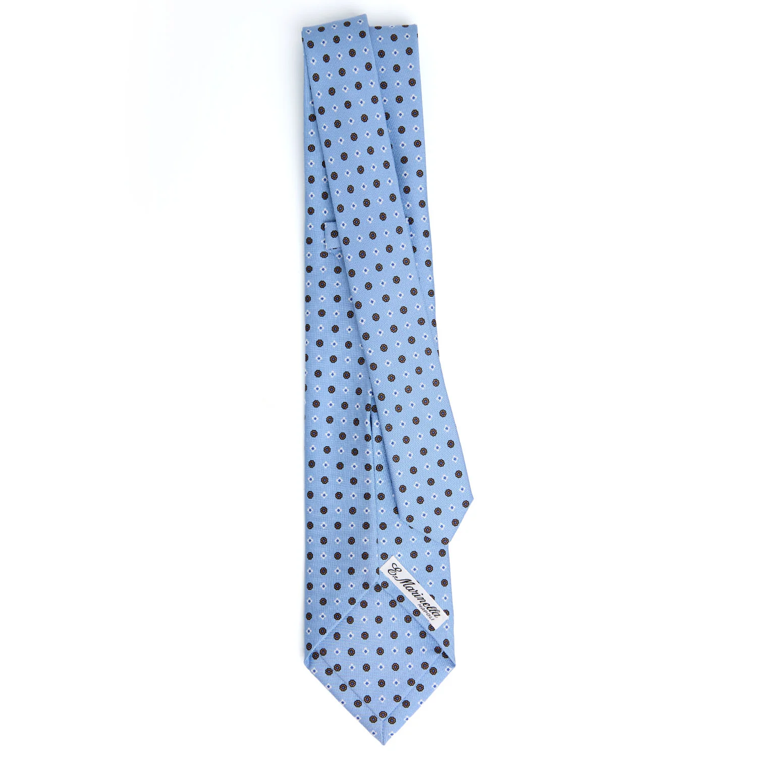 LIGHT BLUE 7 FOLD SARTORIAL SILK TIE - Image 3