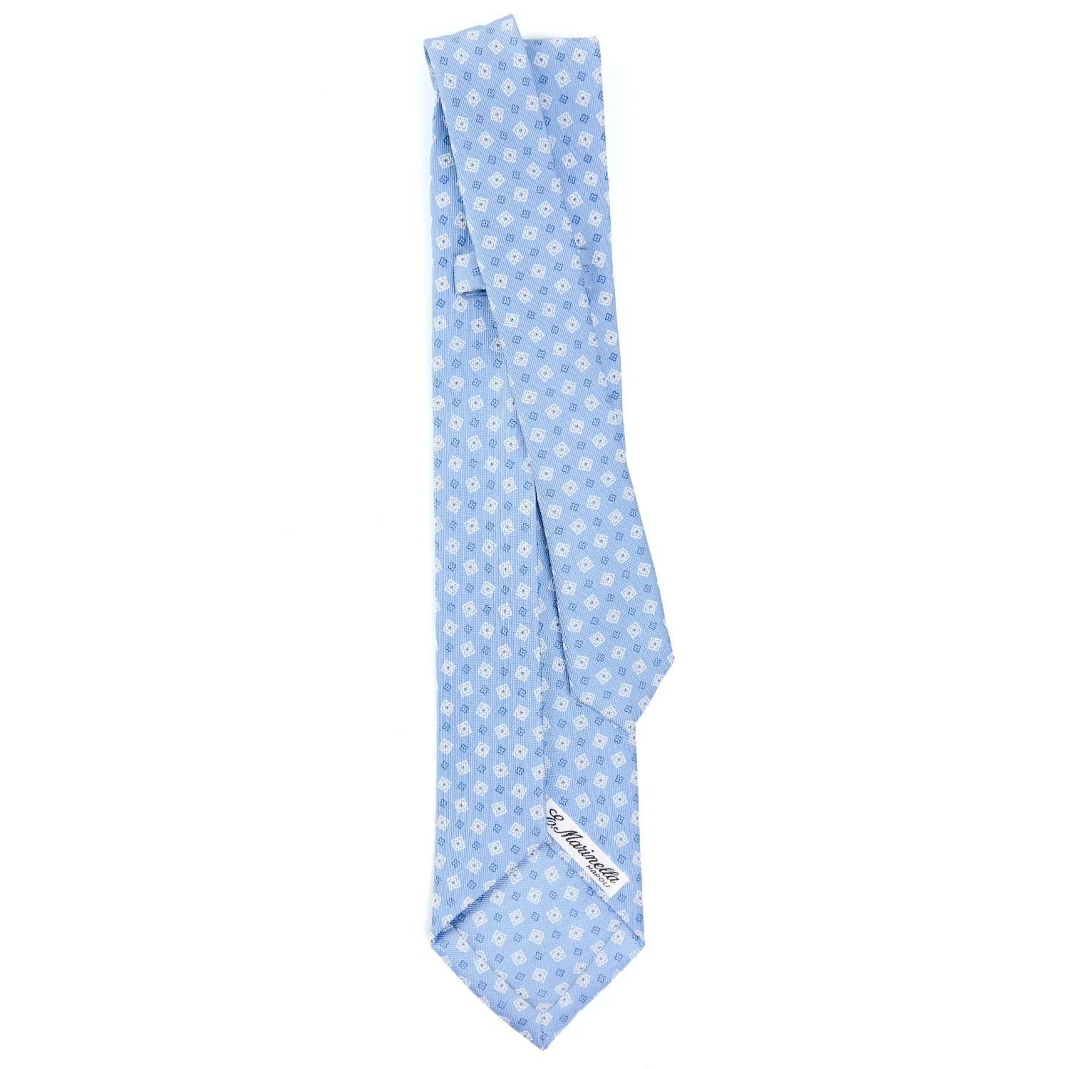 LIGHT BLUE 9 FOLD SARTORIAL SILK TIE - Image 3