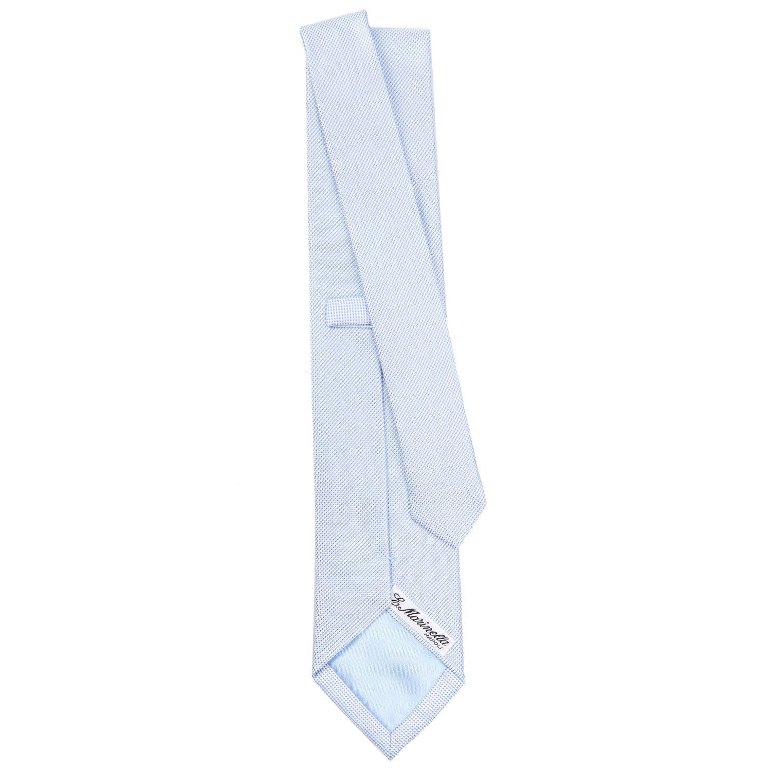 LIGHT BLUE CEREMONIAL JACQUARD SILK TIE - Image 3