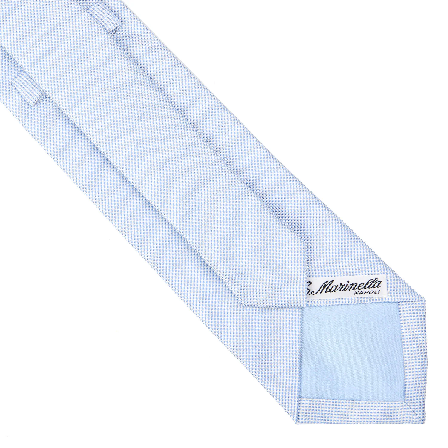 LIGHT BLUE CEREMONIAL JACQUARD SILK TIE - Image 4