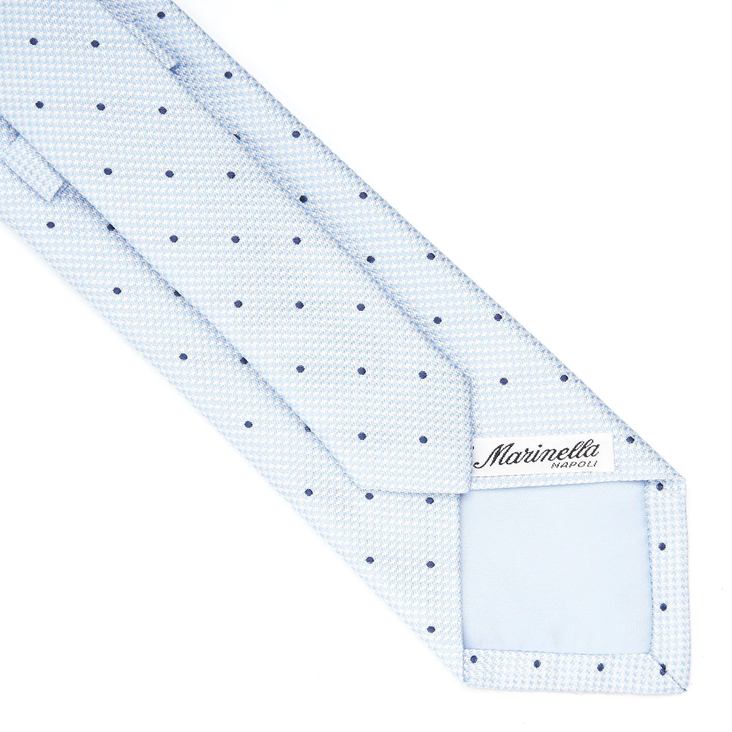 LIGHT BLUE CEREMONIAL JACQUARD SILK TIE - Image 4