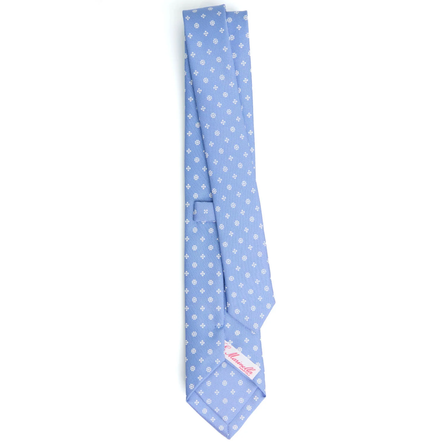 LIGHT BLUE CLASSIC LADY PRINTED SILK TIE - Image 3