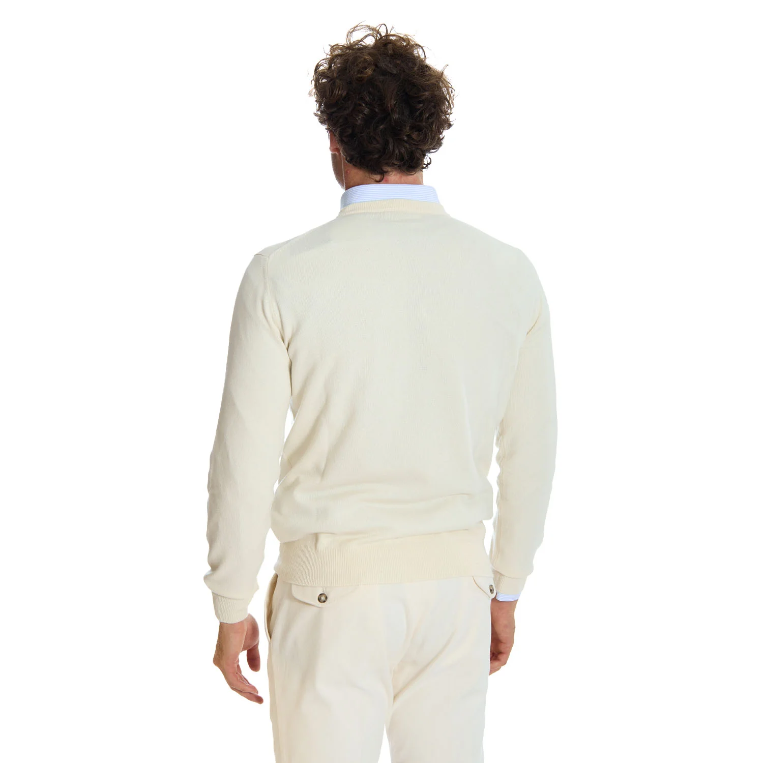 WHITE CREWNECK SWEATER - Image 2