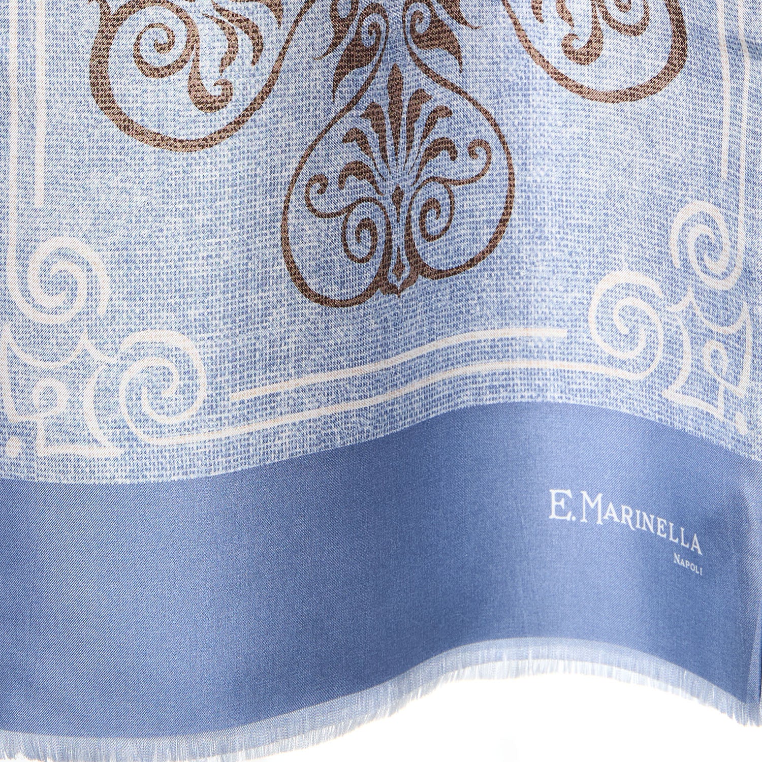 LIGHT BLUE DOUBLE SILK SCARF - Image 3