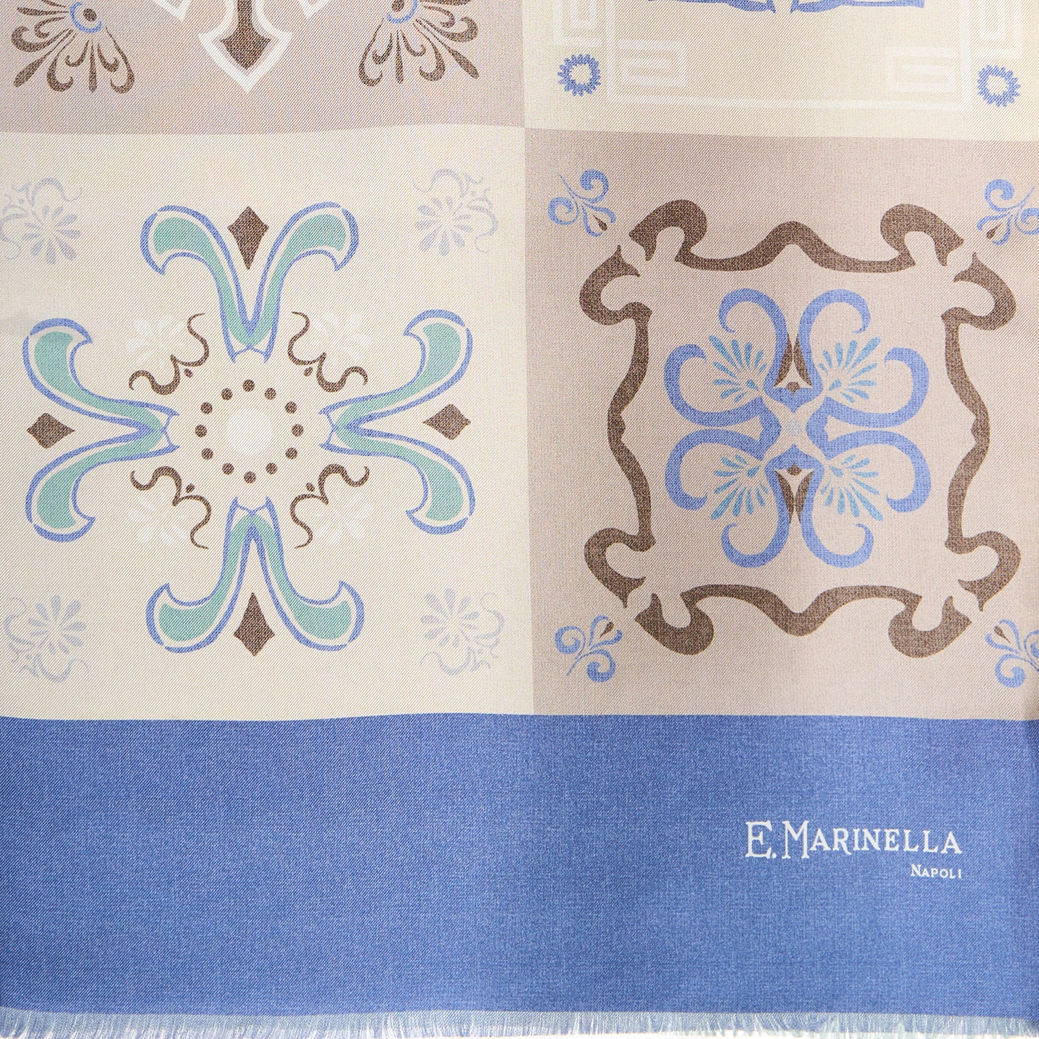 LIGHT BLUE DOUBLE SILK SCARF - Image 3