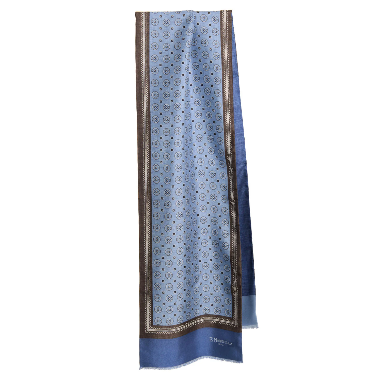 LIGHT BLUE DOUBLE SILK SCARF