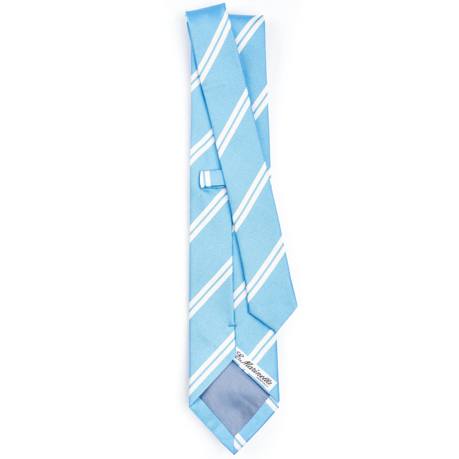 LIGHT BLUE REGIMENTAL SILK TIE - Image 3