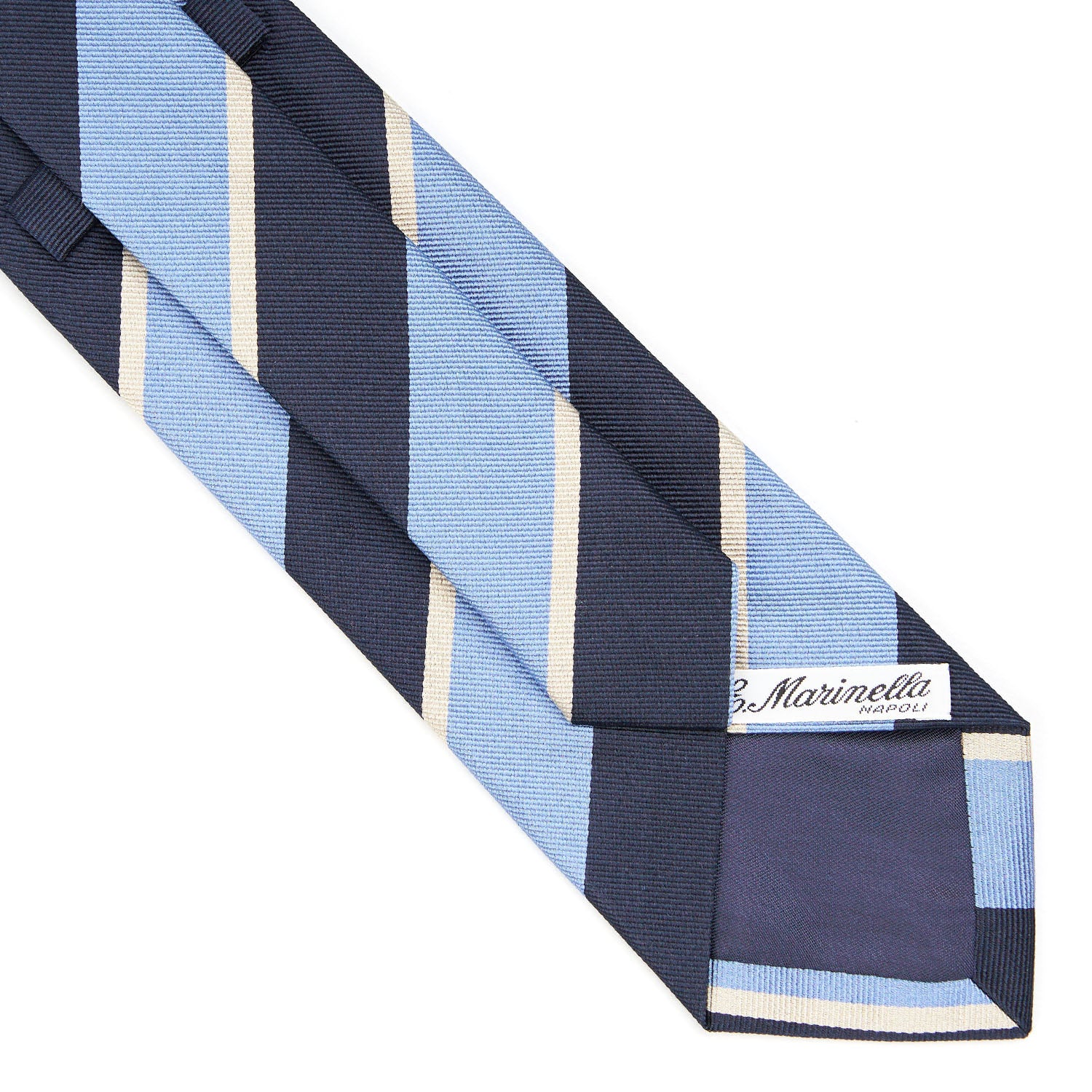 DARK BLUE REGIMENTAL SILK TIE - Image 4