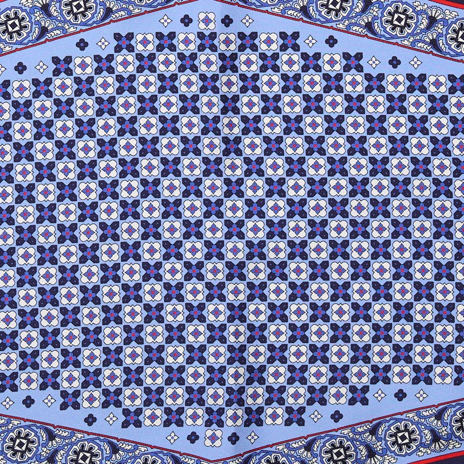LIGHT BLUE SILK DIAMOND SHAPE SCARF - Image 4