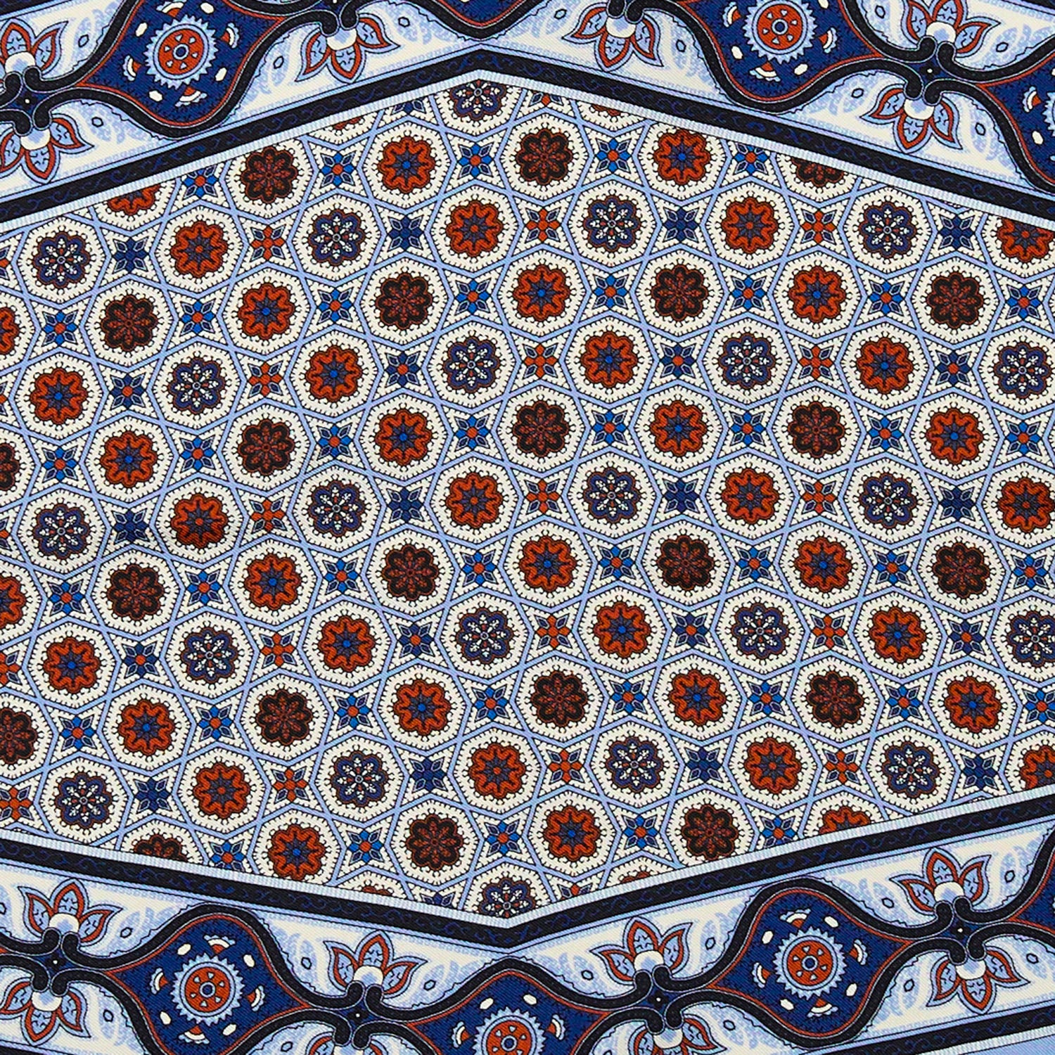 LIGHT BLUE SILK DIAMOND SHAPE SCARF - Image 4