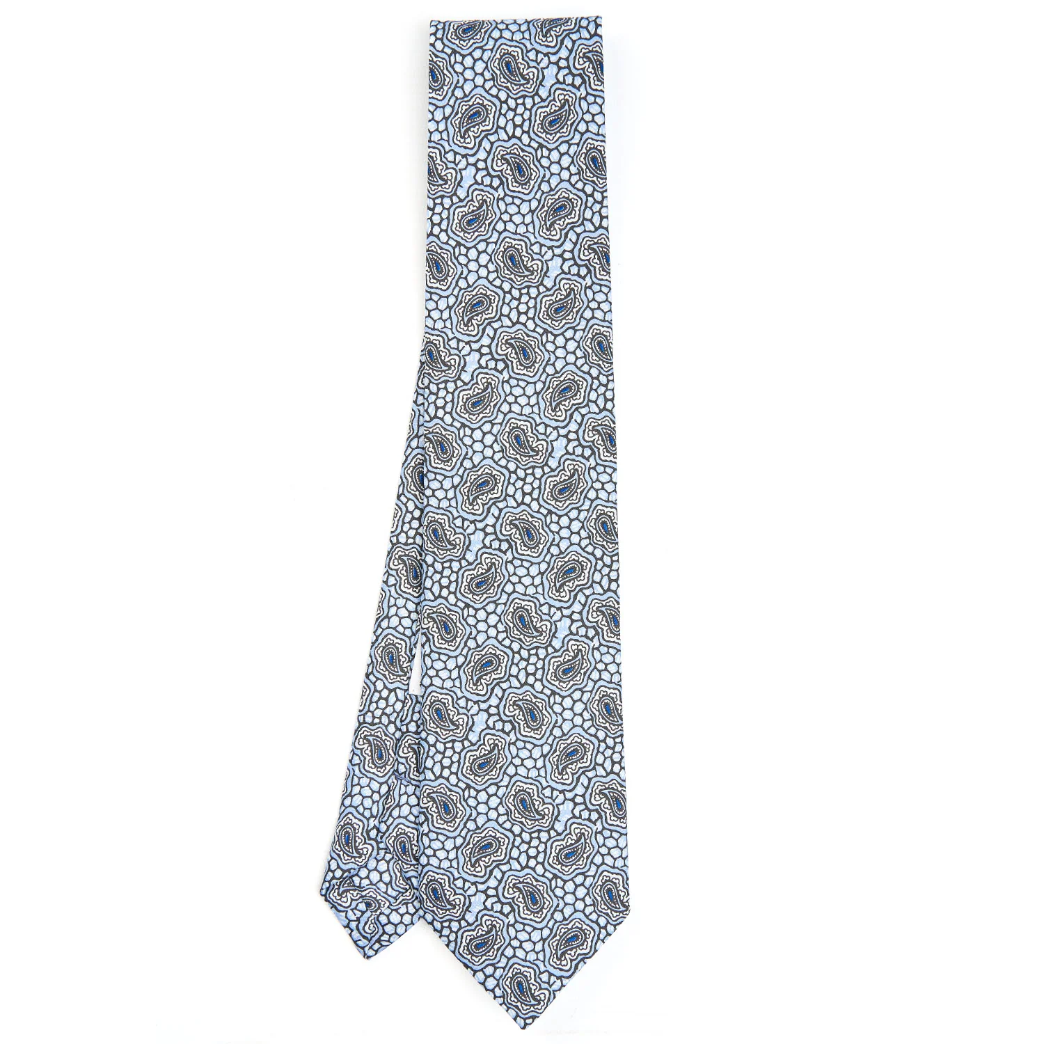 LIGHT BLUE SILK TIE - Image 2